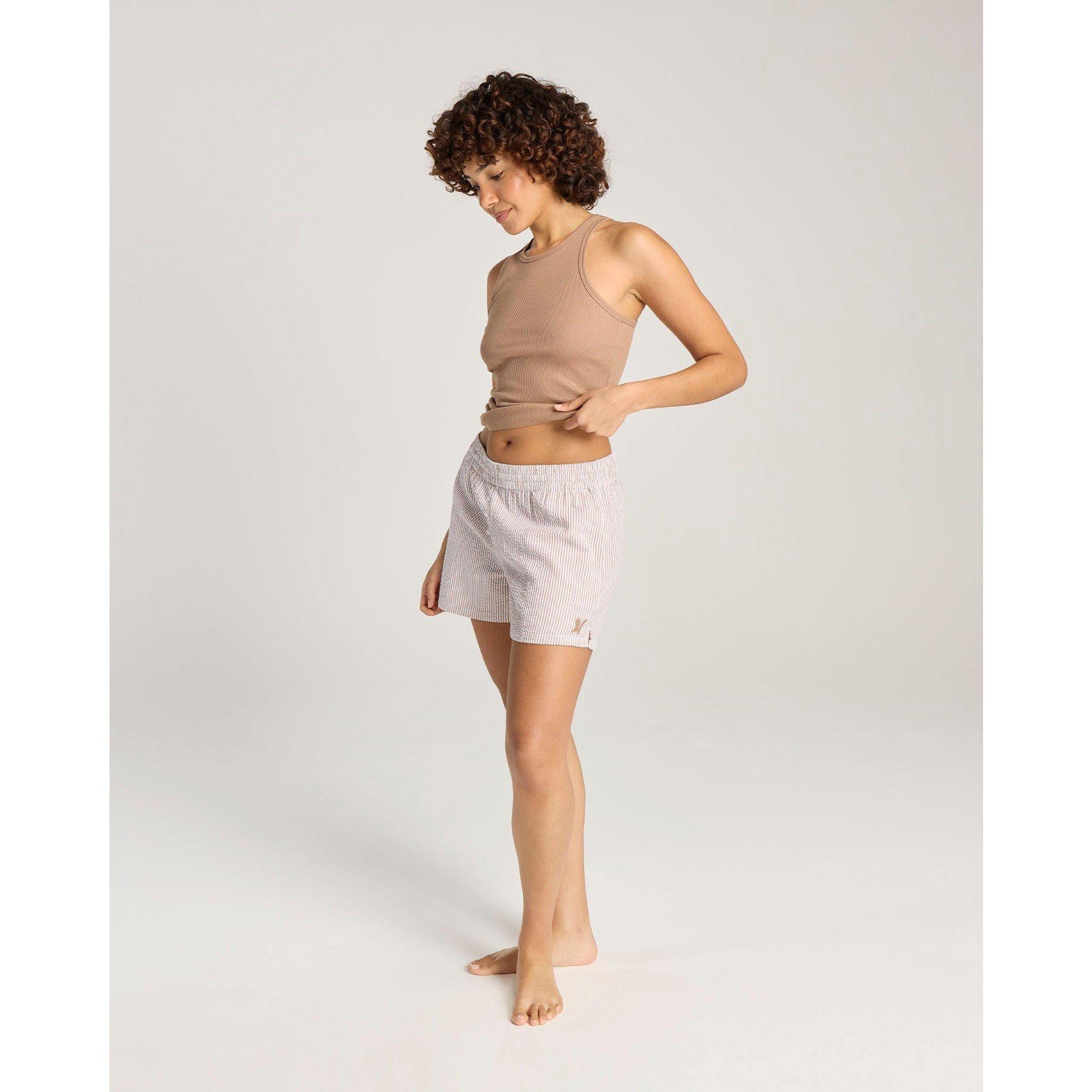 Mocha Stripe - Nudea - Seersucker Button Boxer - 4
