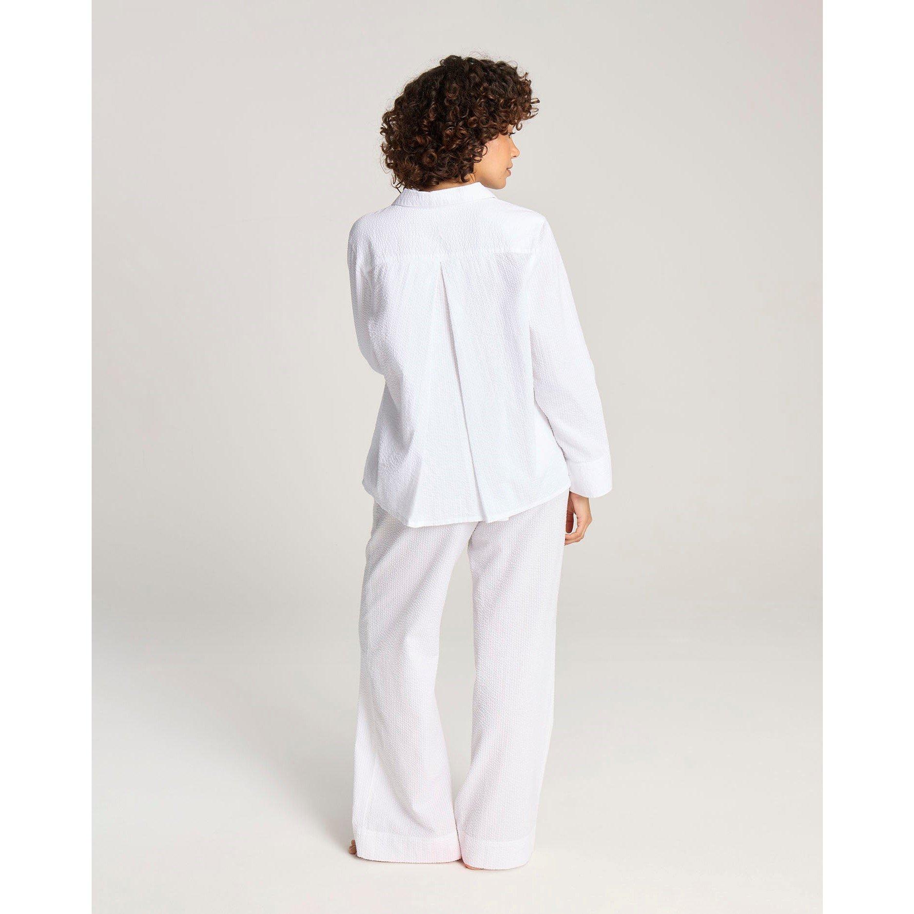 White - Nudea - Seersucker Boxy Shirt - 3
