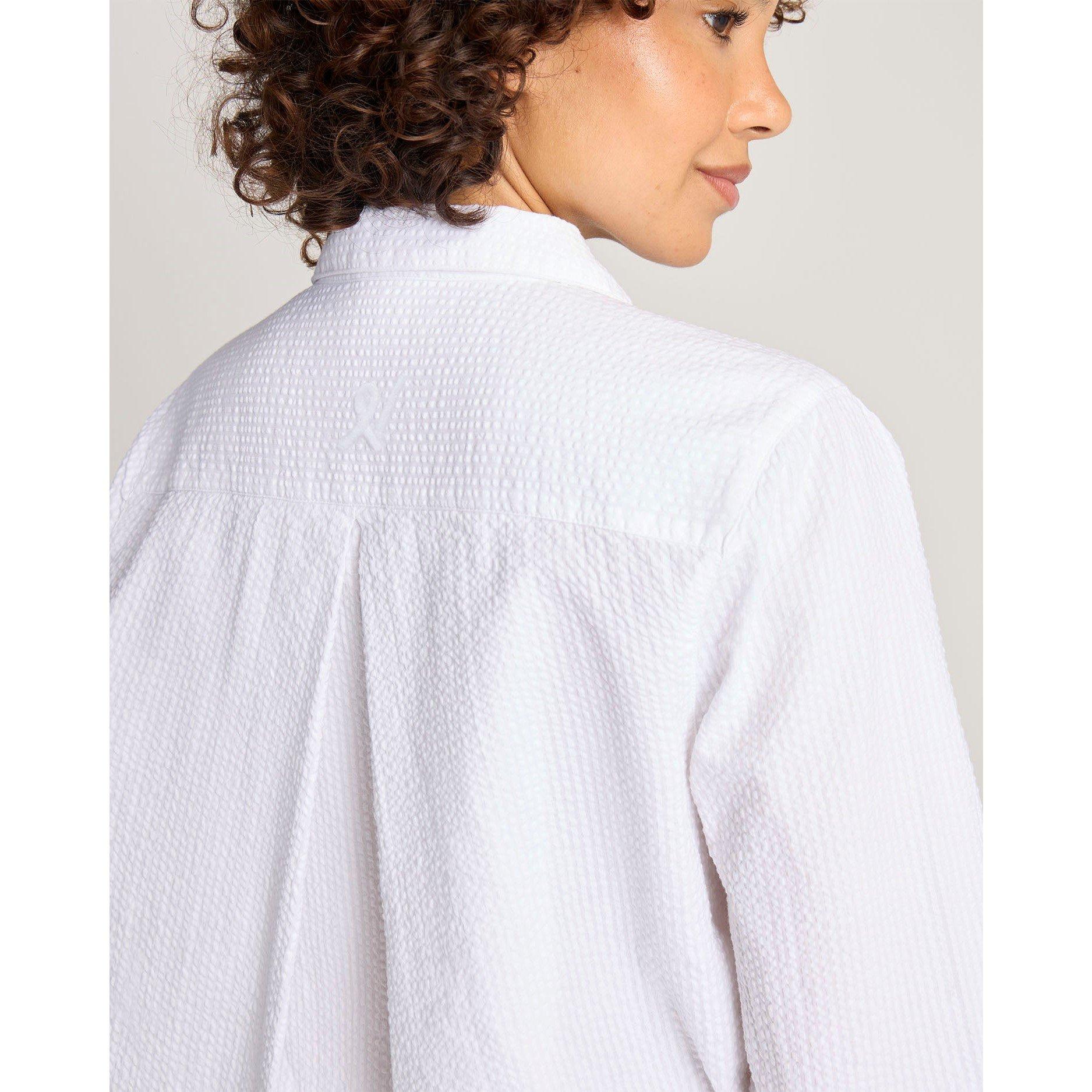 White - Nudea - Seersucker Boxy Shirt - 5