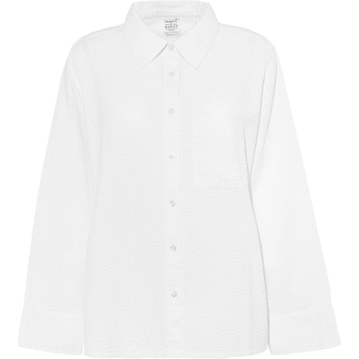 White - Nudea - Seersucker Boxy Shirt - 6