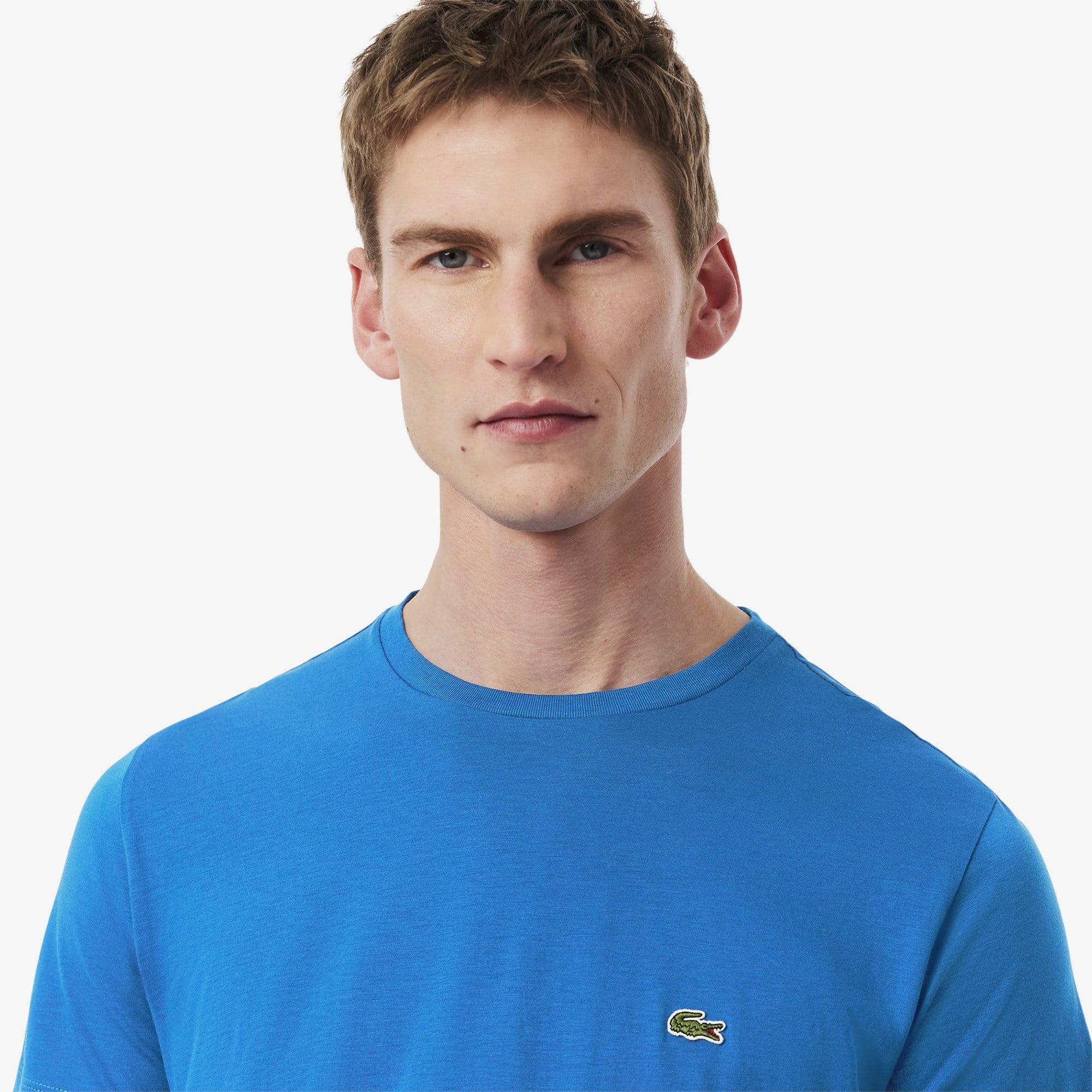 Blue - Lacoste - Cotton Pima T-Shirt - 4