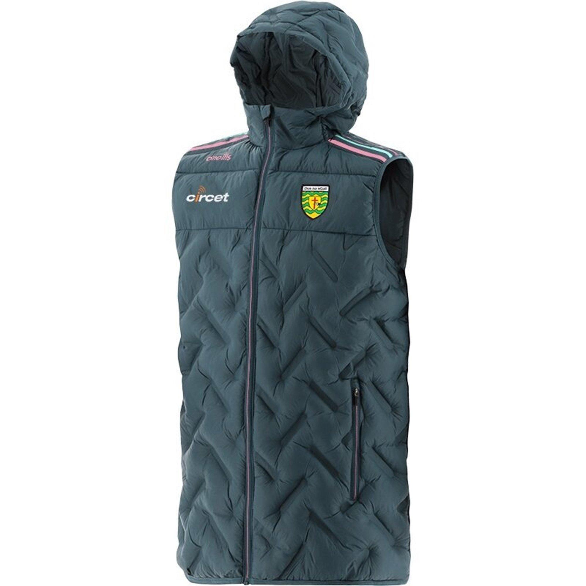 Teal/Candy/Mint - ONeills - Girls' Weston Donegal Hooded Sleeveless Gilet - 1