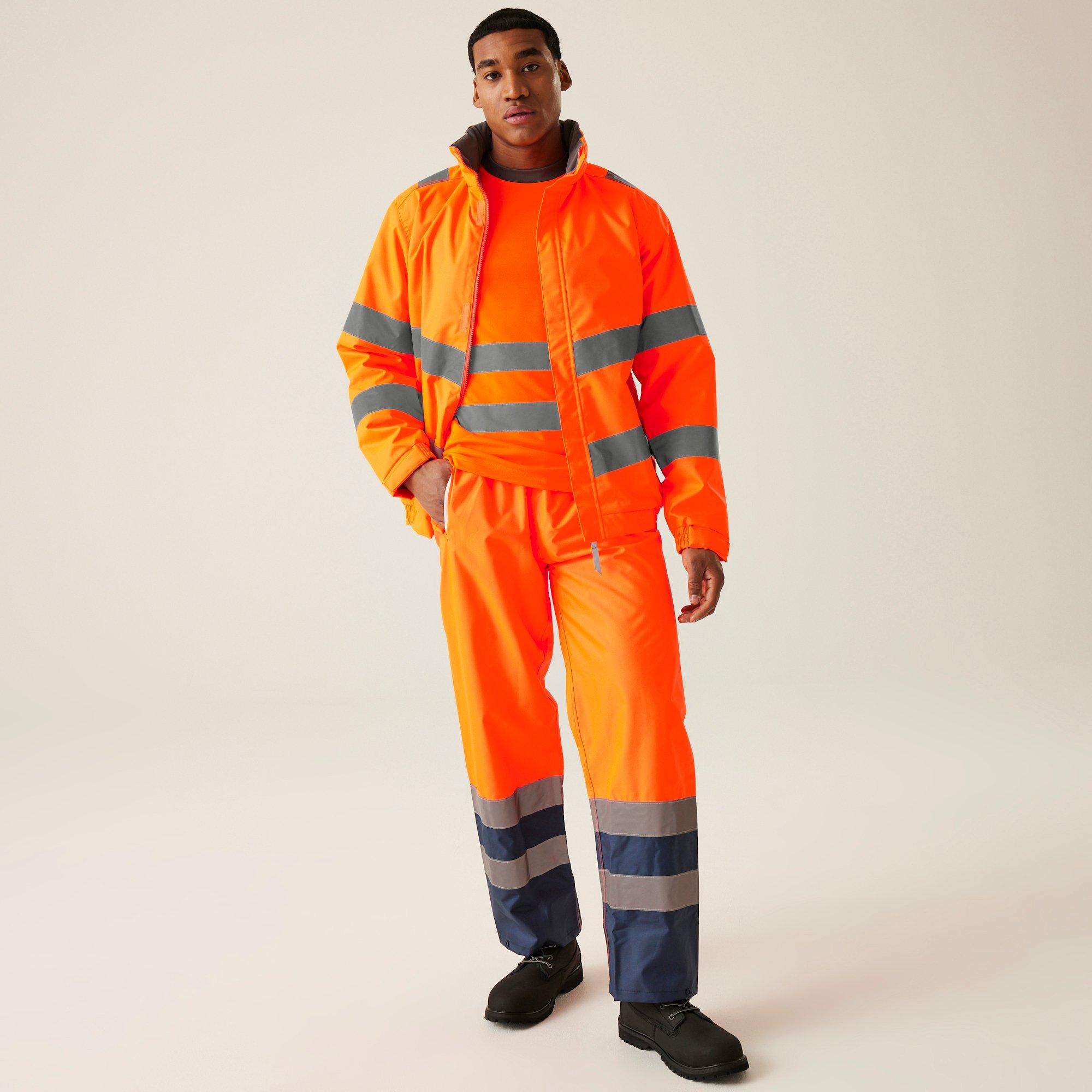 Orange - Regatta - Mens Hi-Vis Pro Contract Dover Jacket - 3