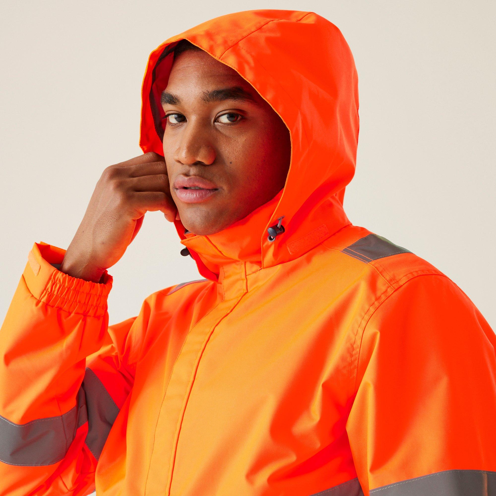 Orange - Regatta - Mens Hi-Vis Pro Contract Dover Jacket - 5