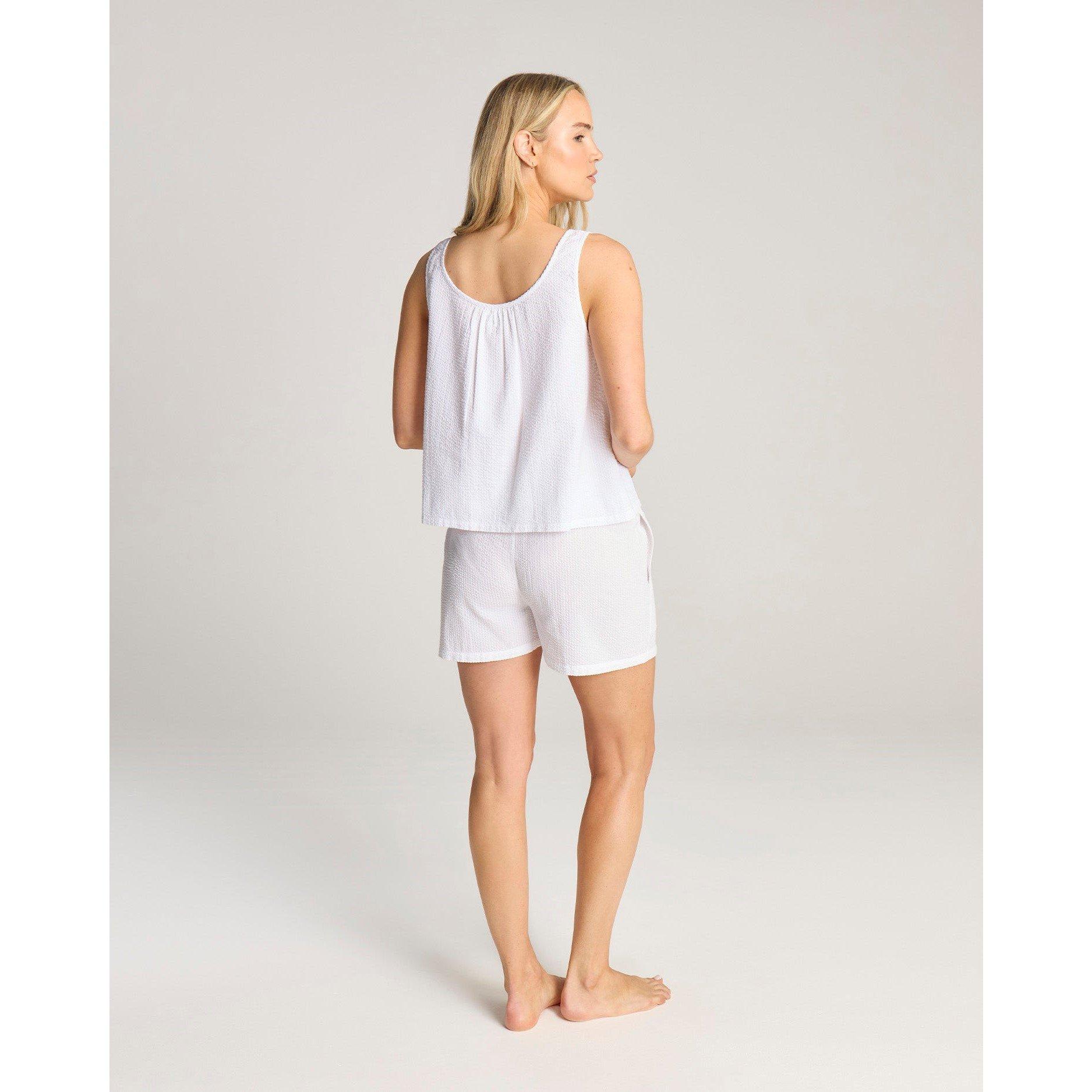White - Nudea - Seersucker Button Cami - 3