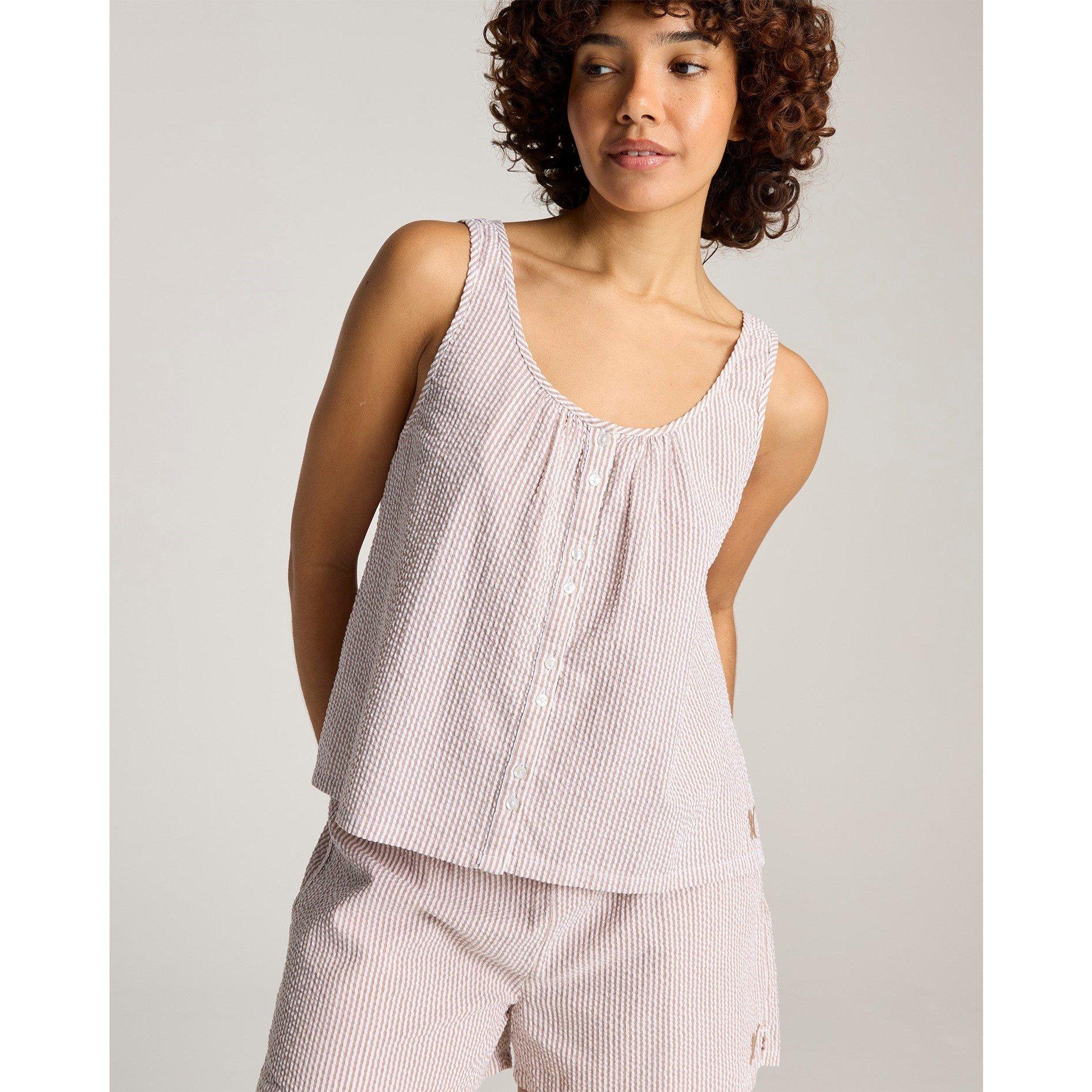 Seersucker Button Cami