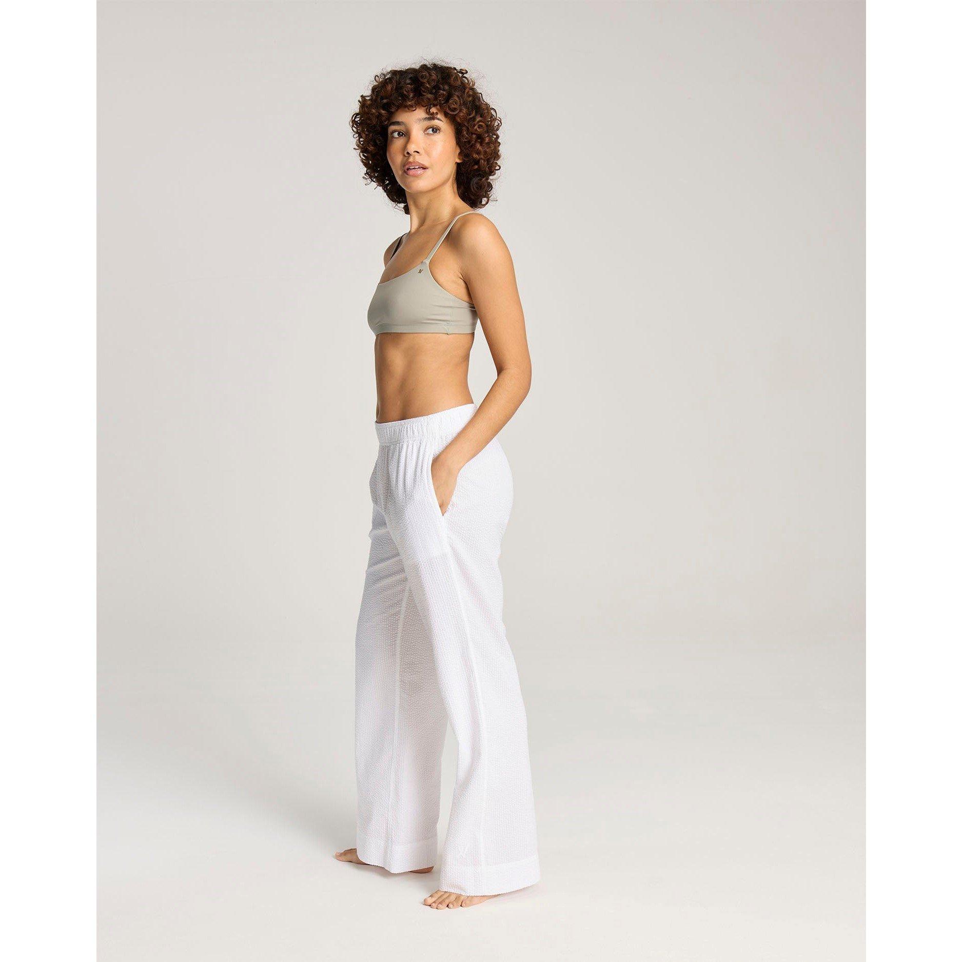 White - Nudea - Seersucker Button Trouser - 4