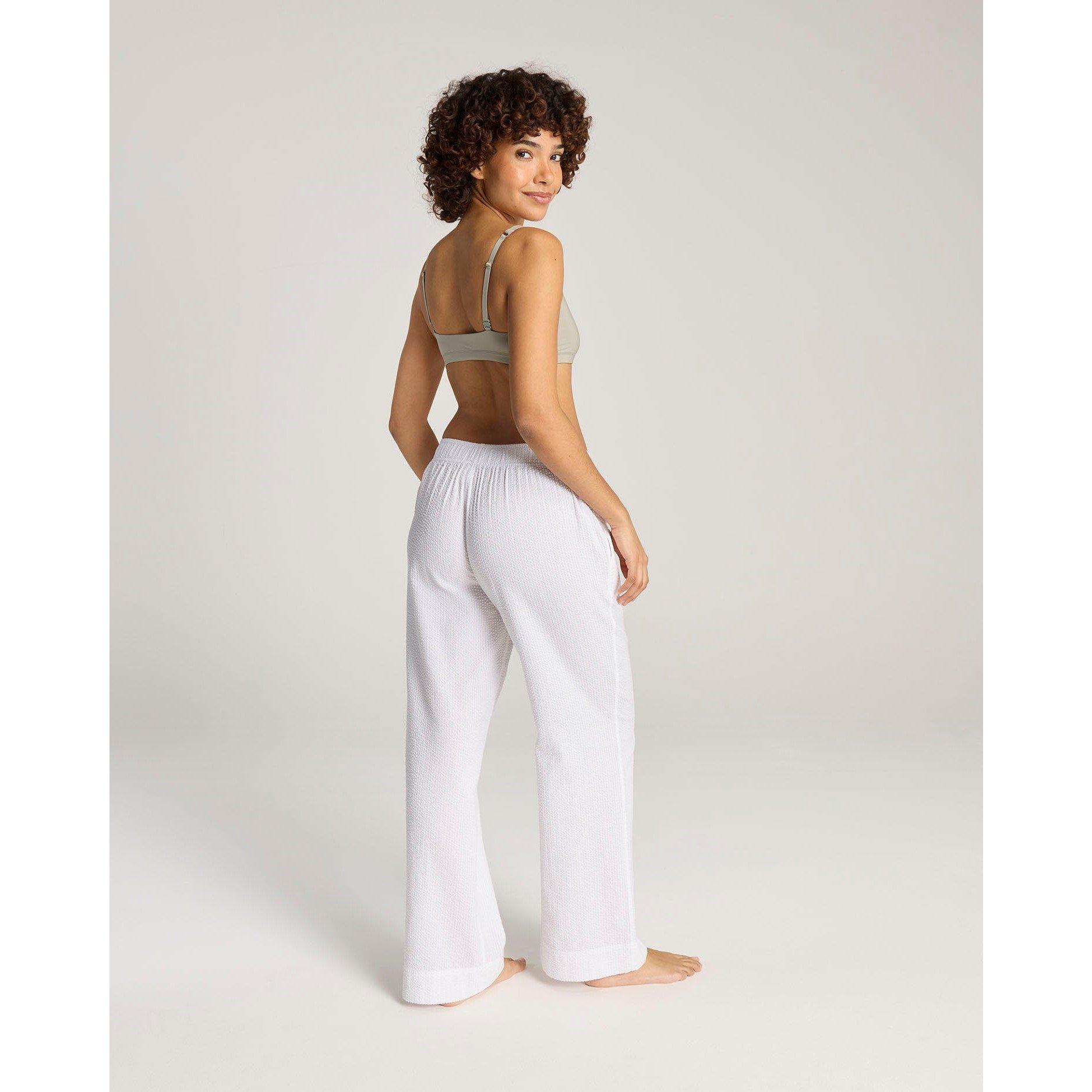 White - Nudea - Seersucker Button Trouser - 5