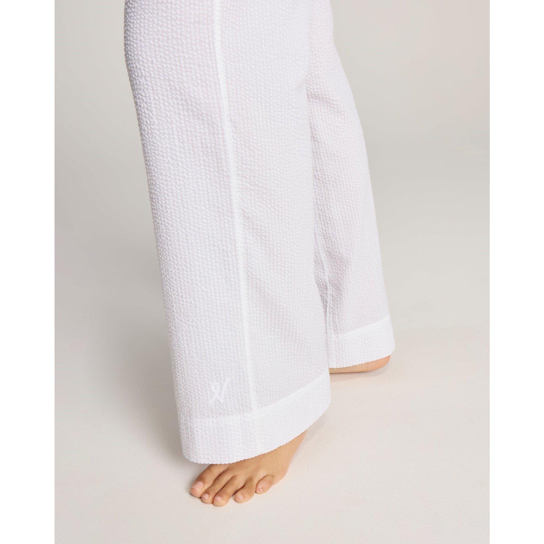 White - Nudea - Seersucker Button Trouser - 6