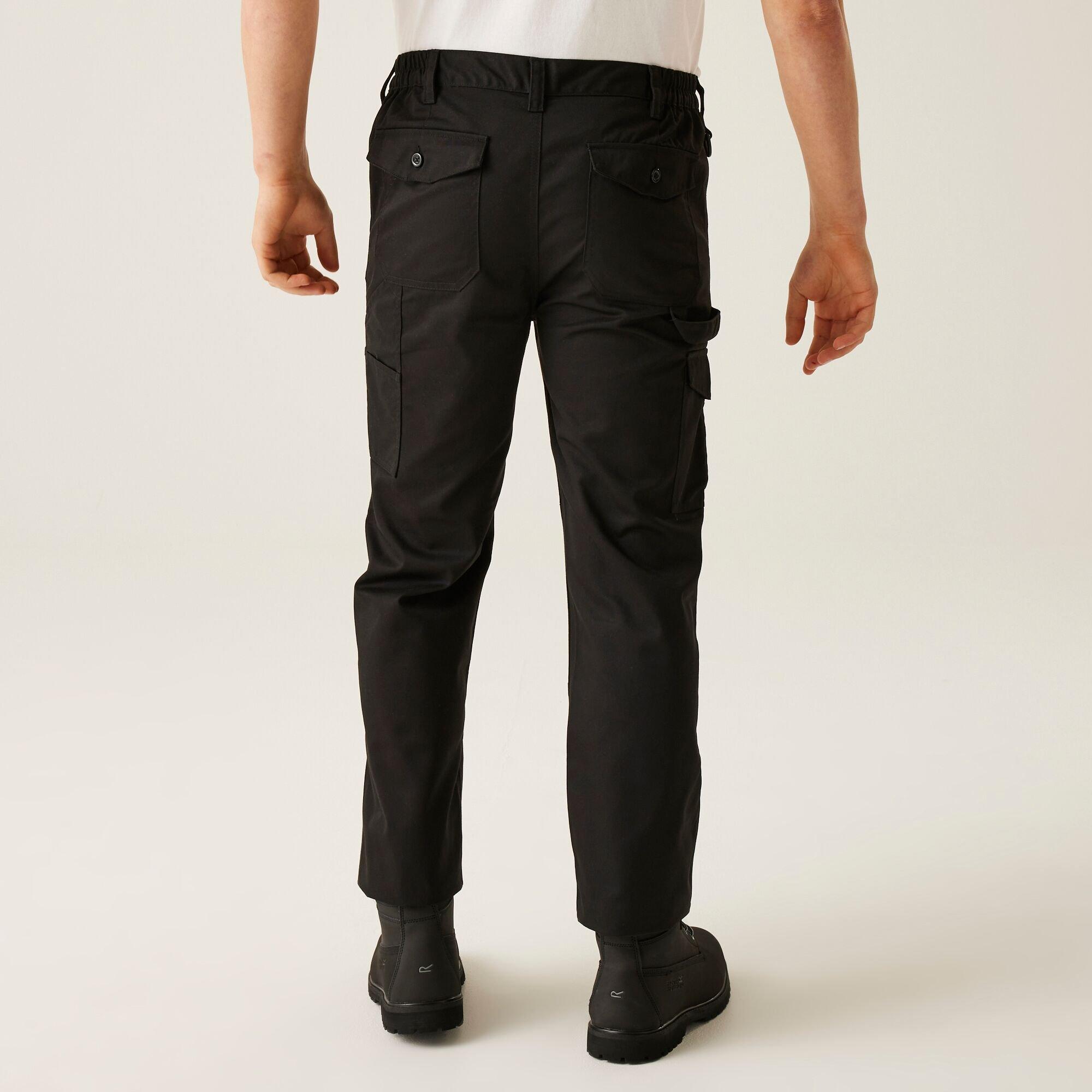 Black - Regatta - Mens Cargo Work Trousers - 2