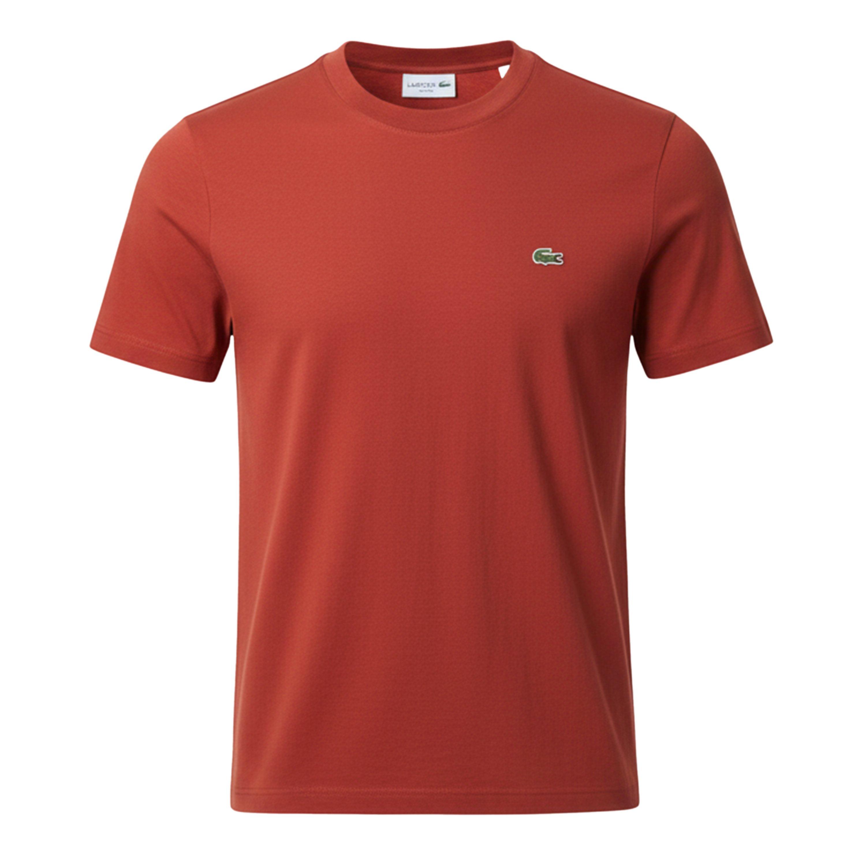 Red - Lacoste - Cotton-T-Shirt - 1