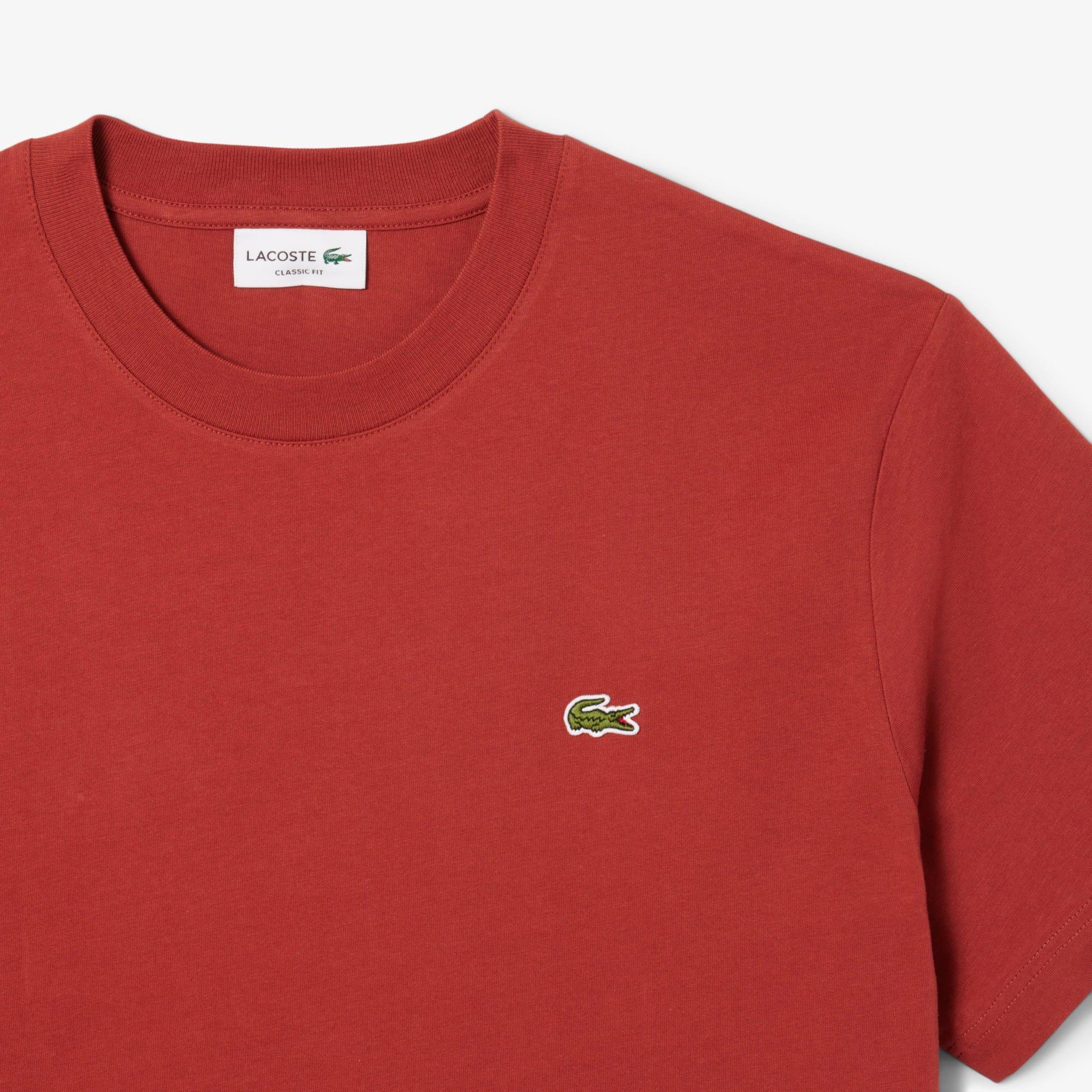 Red - Lacoste - Cotton-T-Shirt - 3