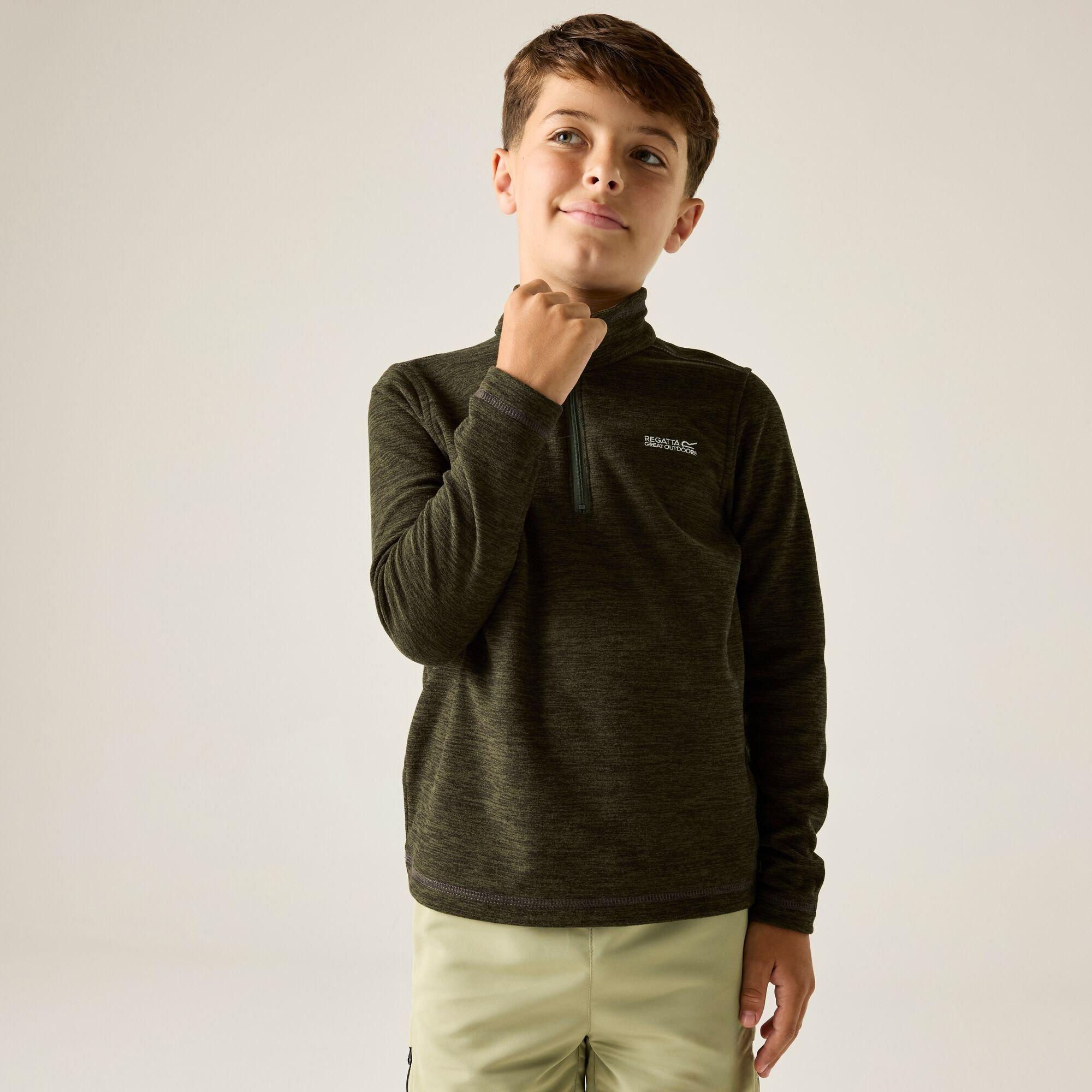 Regatta  Kids Kids Hot Shot Marl Fleece - Dark Khaki - 3-4 Years