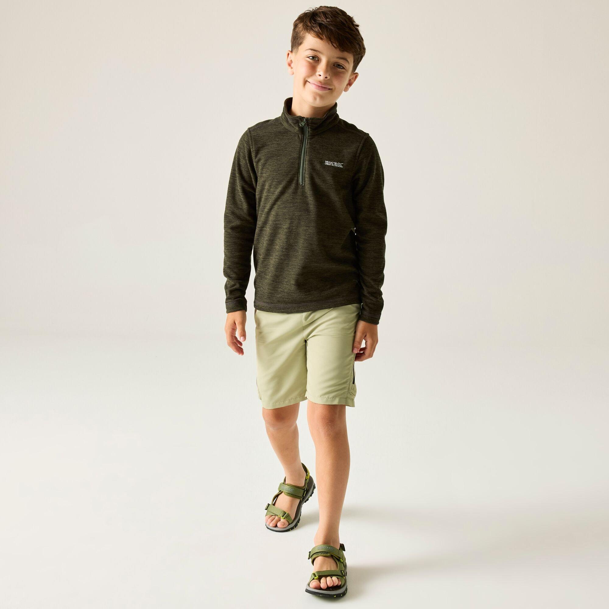 Dark Khaki - Regatta - Kids Hot Shot Marl Fleece - 3