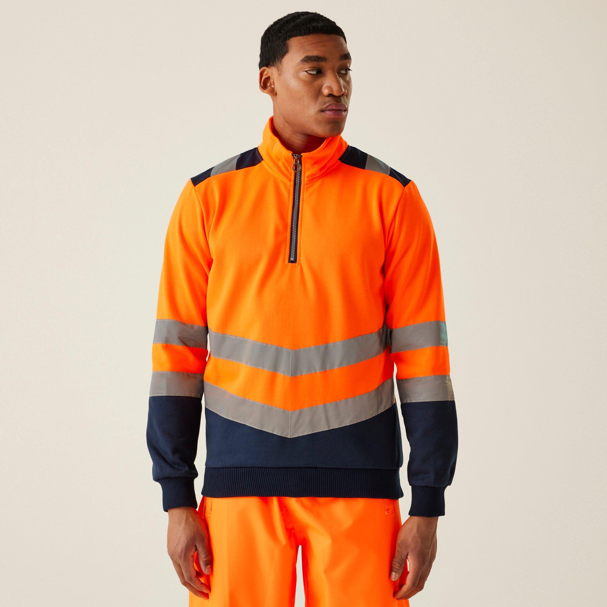 Regatta Men's 2-Tone Quarter-Zip Top - Orange/Navy - L