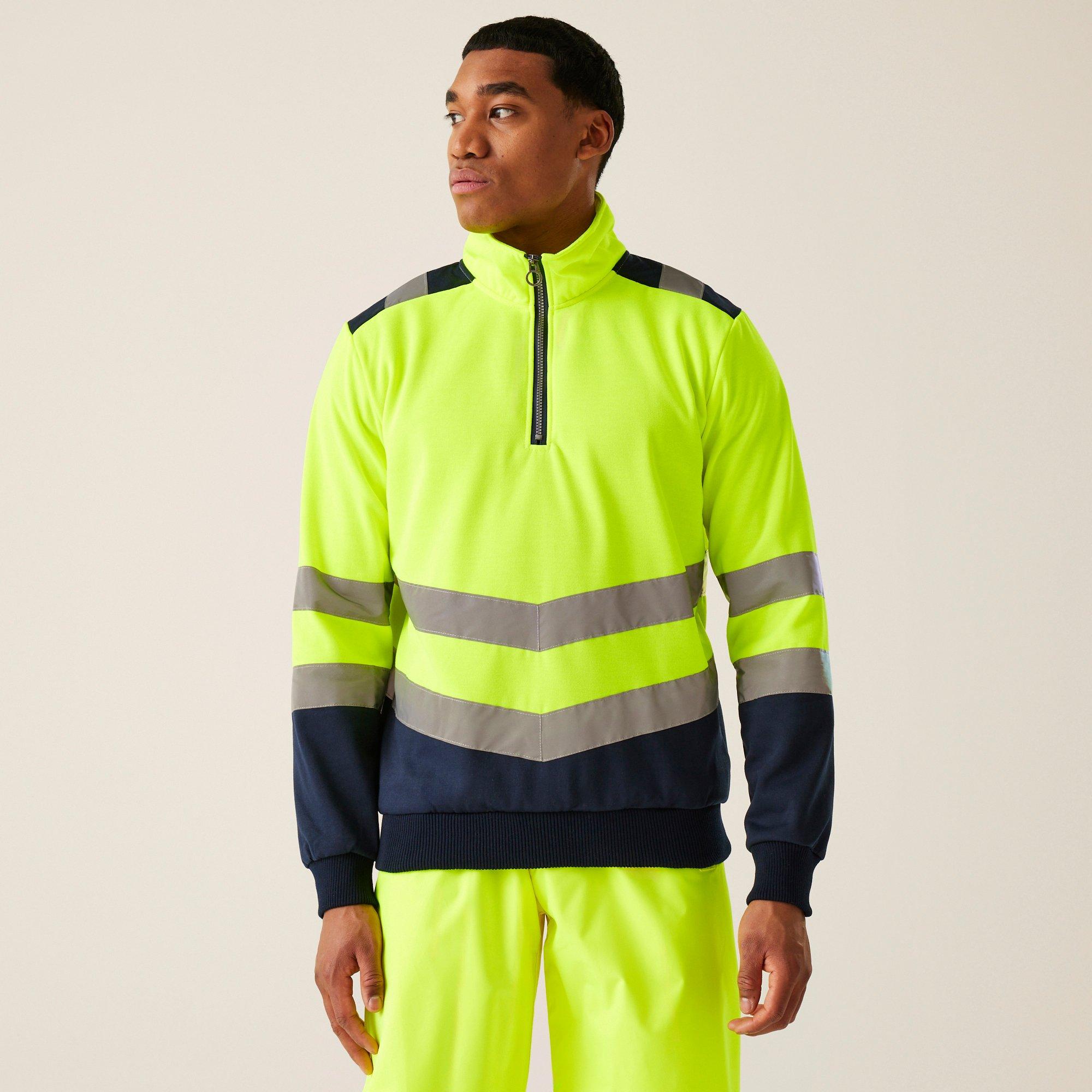 Yellow/Navy - Regatta - Mens 2-tone Quarter-Zip Top - 1