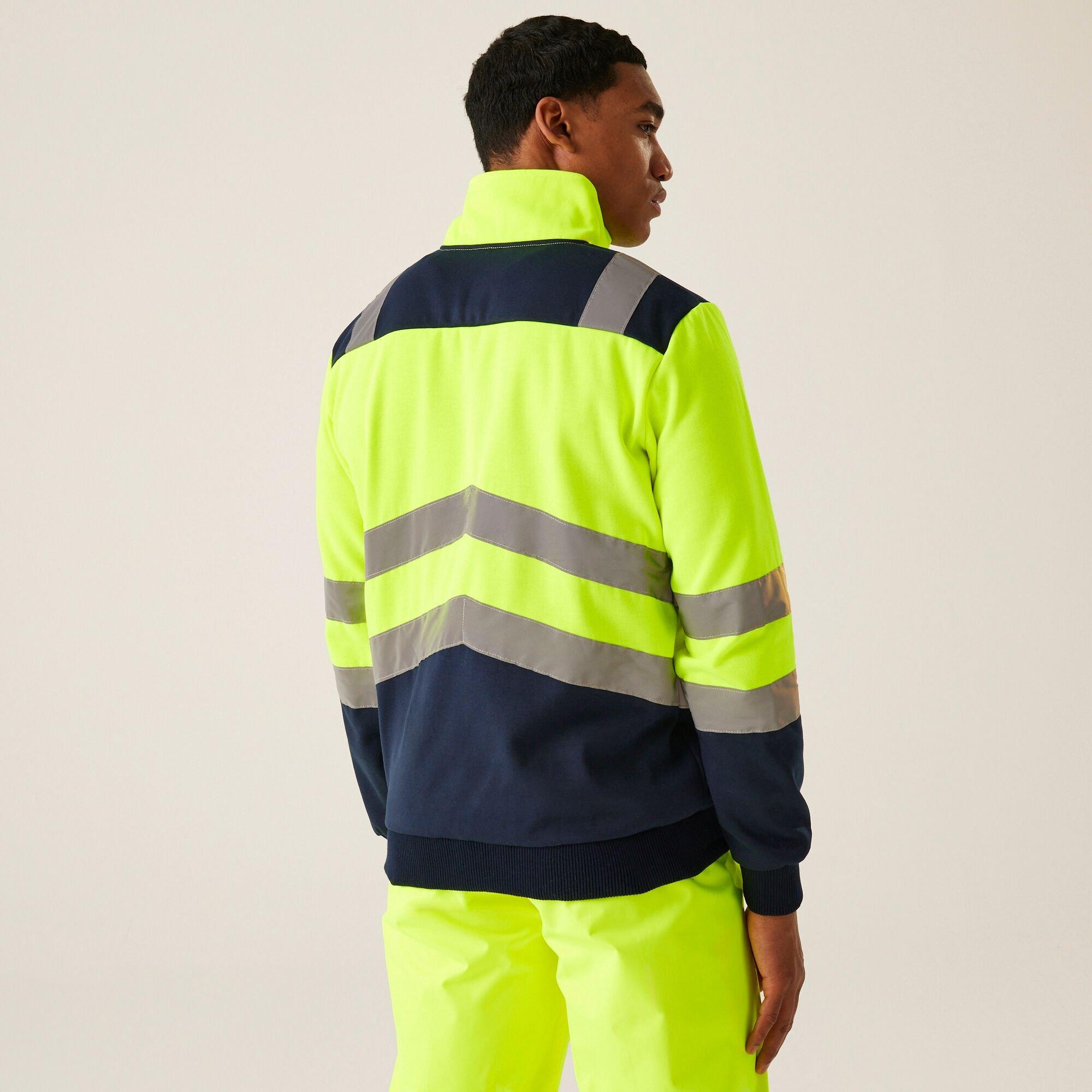 Yellow/Navy - Regatta - Mens 2-tone Quarter-Zip Top - 2