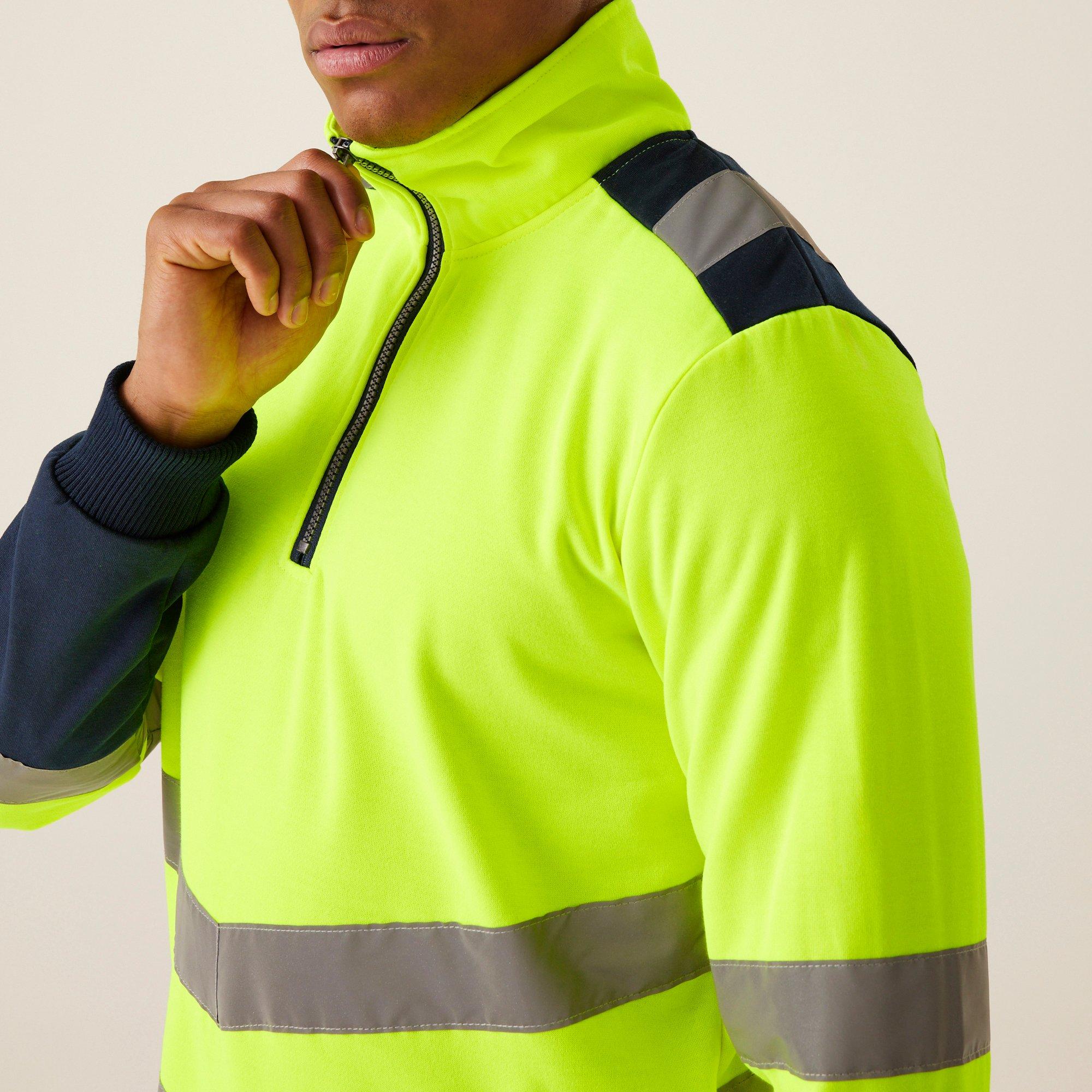 Yellow/Navy - Regatta - Mens 2-tone Quarter-Zip Top - 4