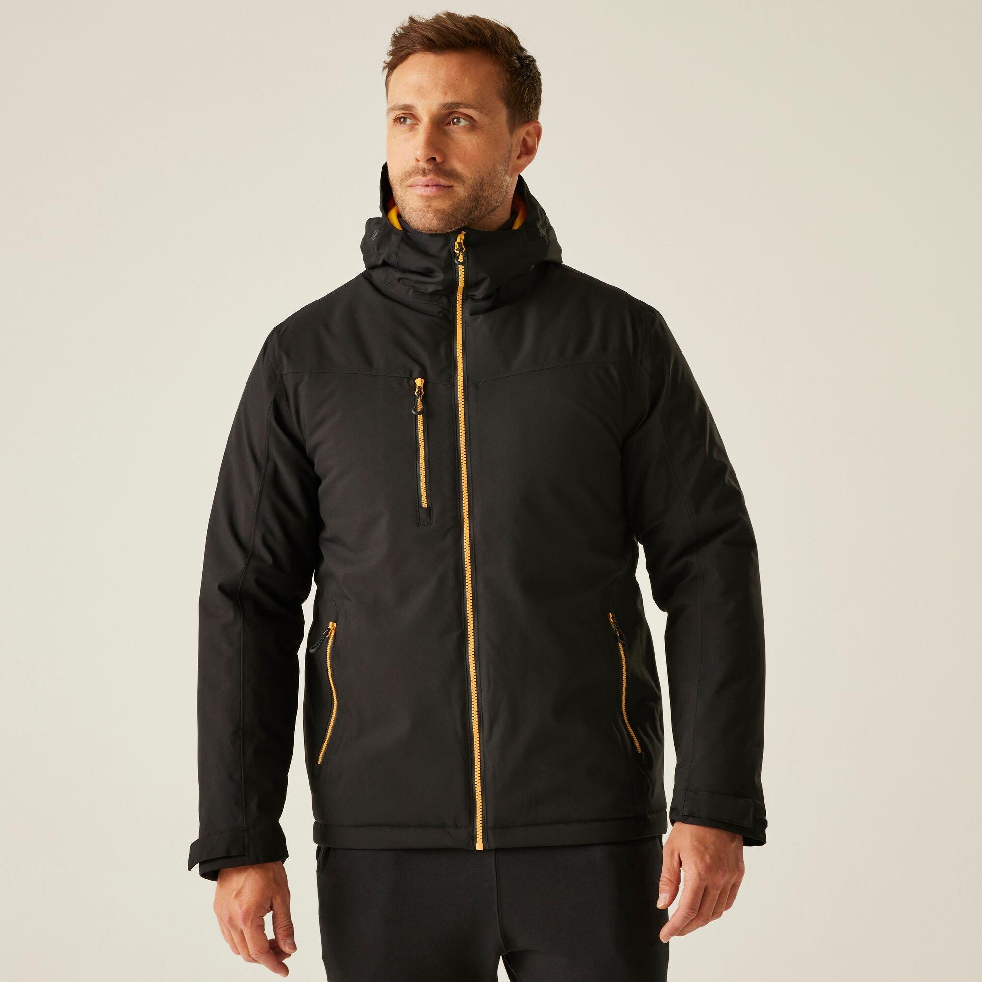 Regatta Men's Navigate Insulated Jacket - Black Orange Po - 3XL