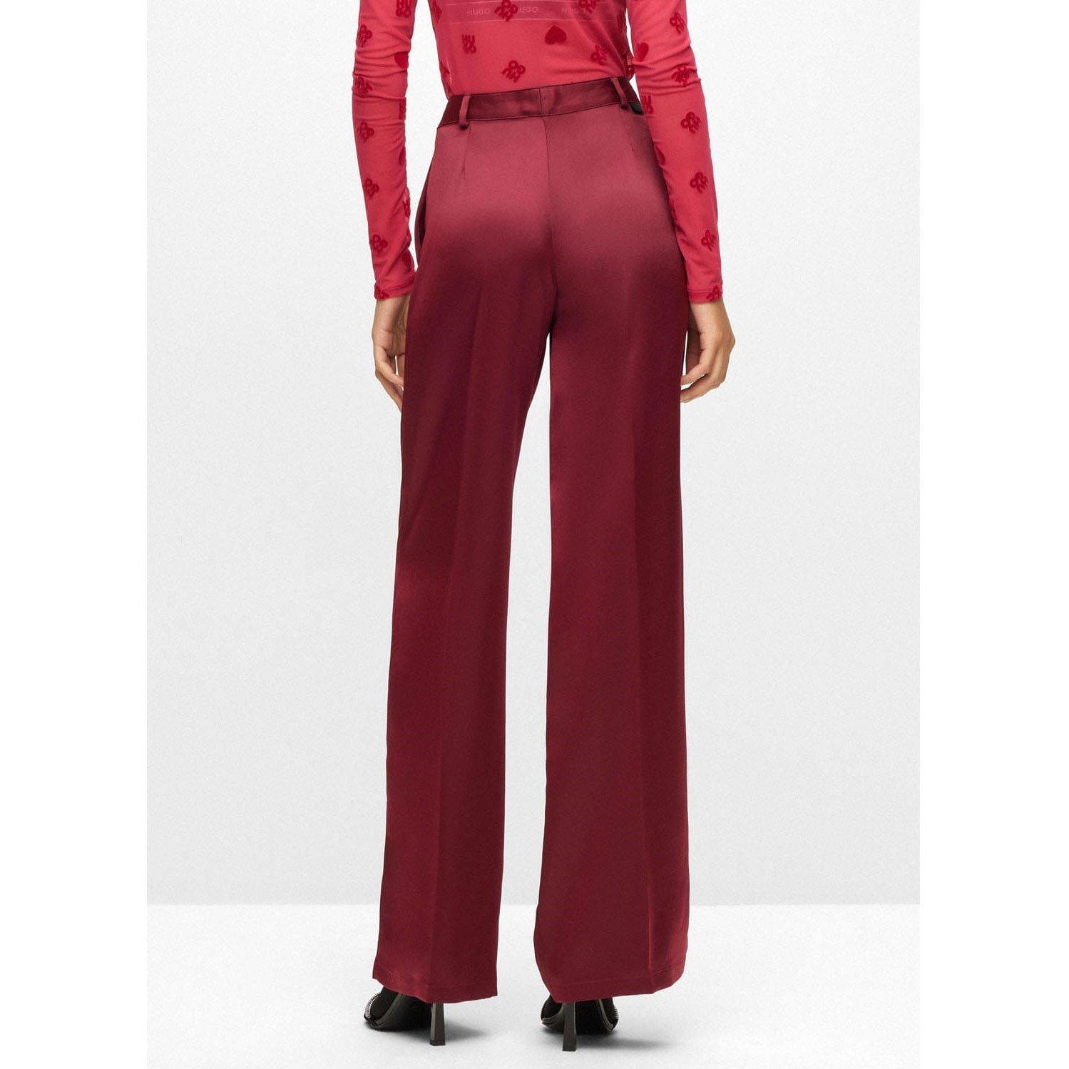 Red - Hugo - Haroti-1 Regular-Fit Trousers - 2