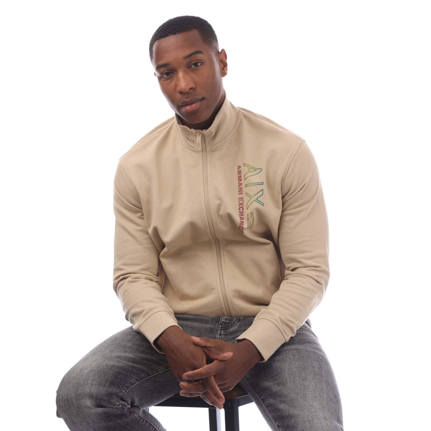 Beige - Armani Exchange - Full-Zip Sweatshirt - 4