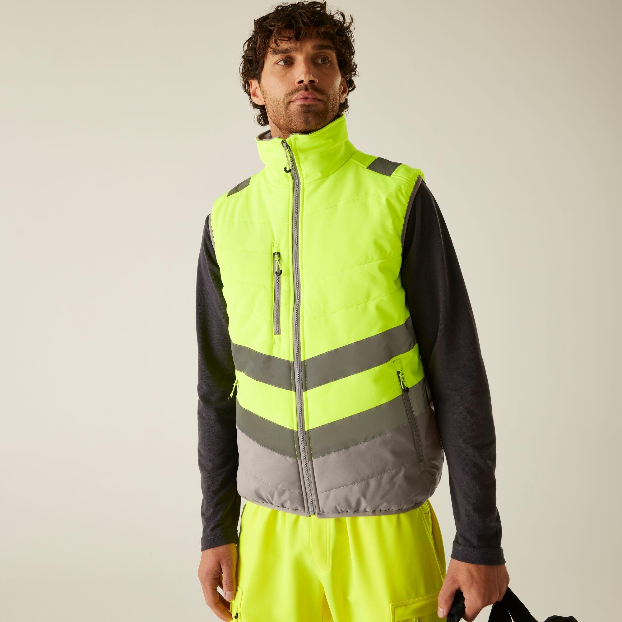 Regatta Men's Hi-Vis 2-Tone Thermal Bodywarmer - Yellow - 4XL