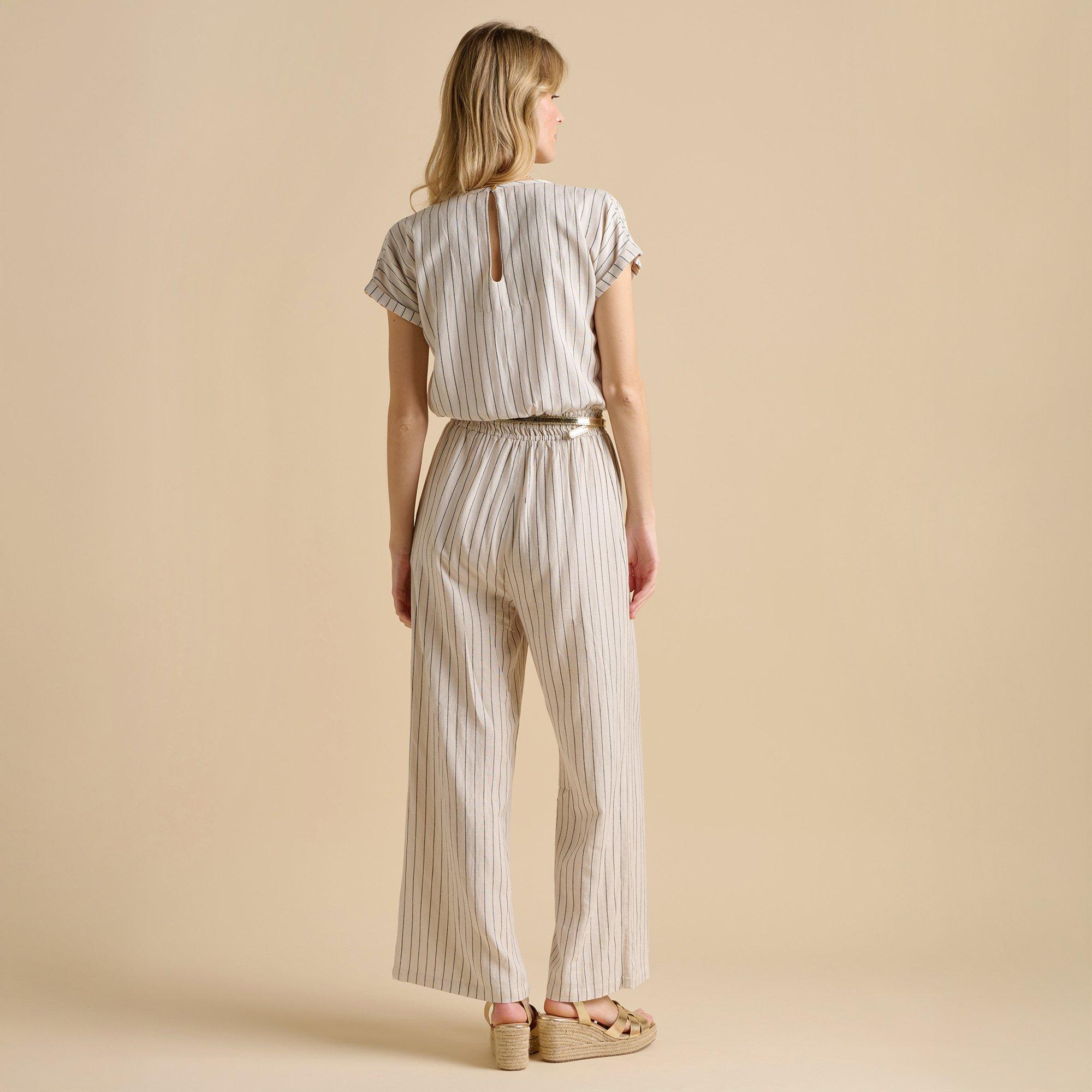 Cream - Brakeburn - Wide Leg Stripe Jumpsuit - 2