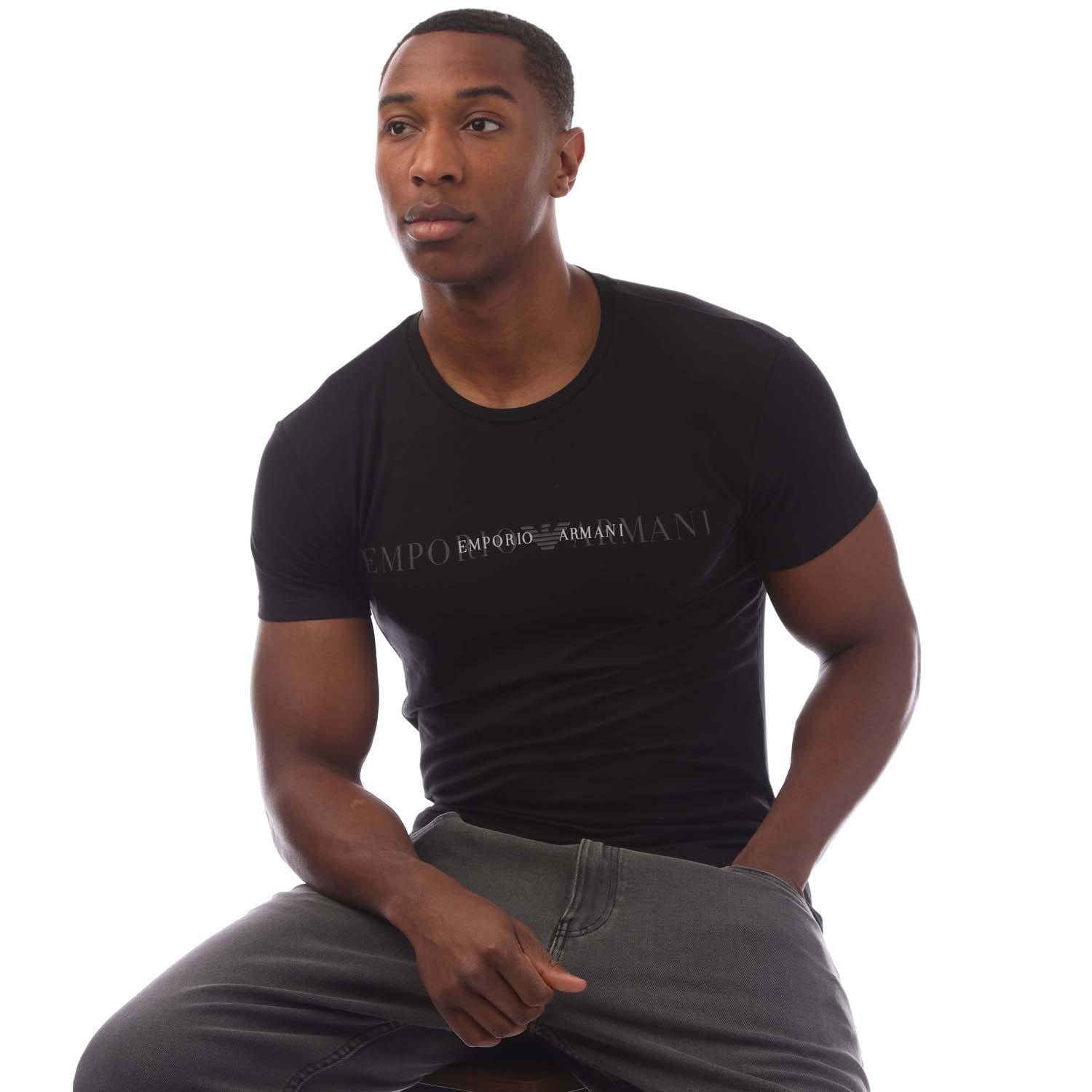 Black - Emporio Armani - Lounge Crewneck T-Shirt - 4
