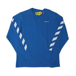Off White Helvetica Diagnol Long Sleeve T-Shirt
