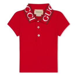 Gucci Collar Logo Polo Shirt Babies