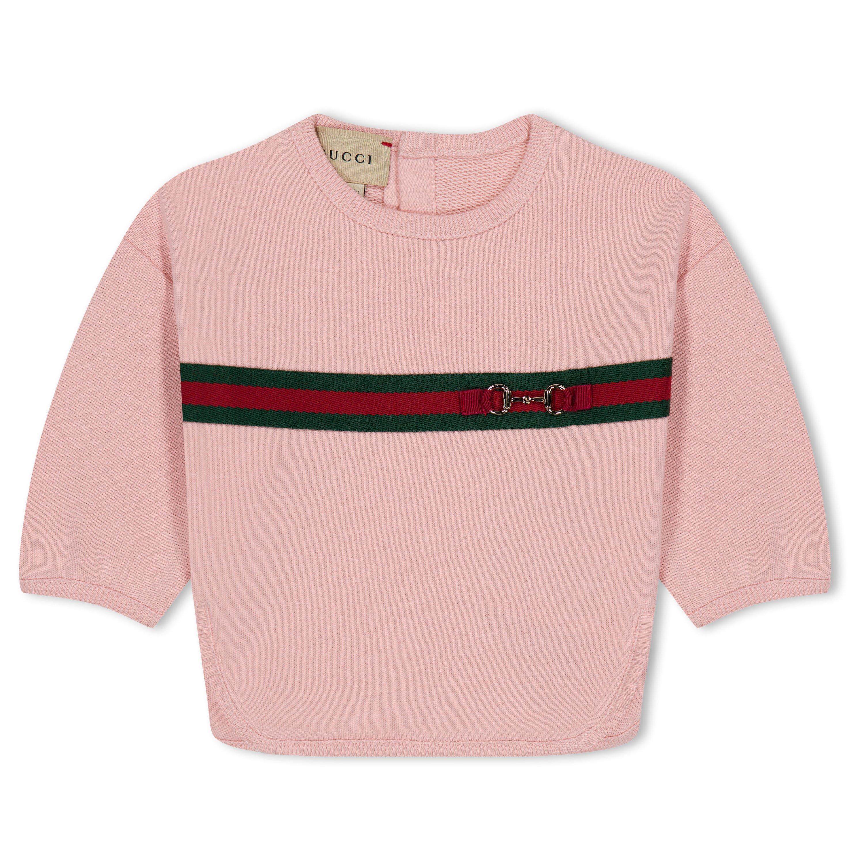Gucci Horsebit Sweatshirt Juniors - Pink 5658 - Size 6-9 Mnth
