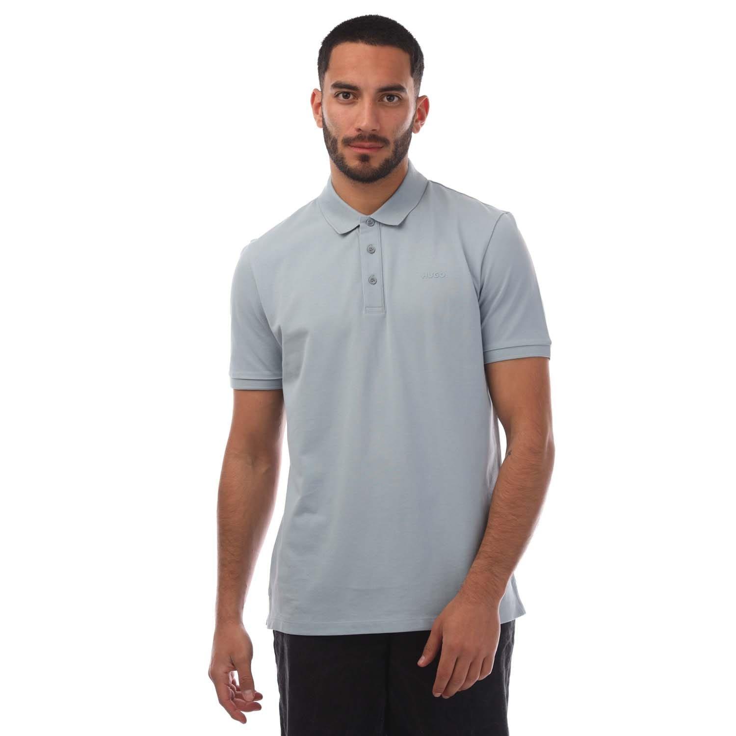Blue - Hugo - Donos222 Logo Print Polo Shirt - 1