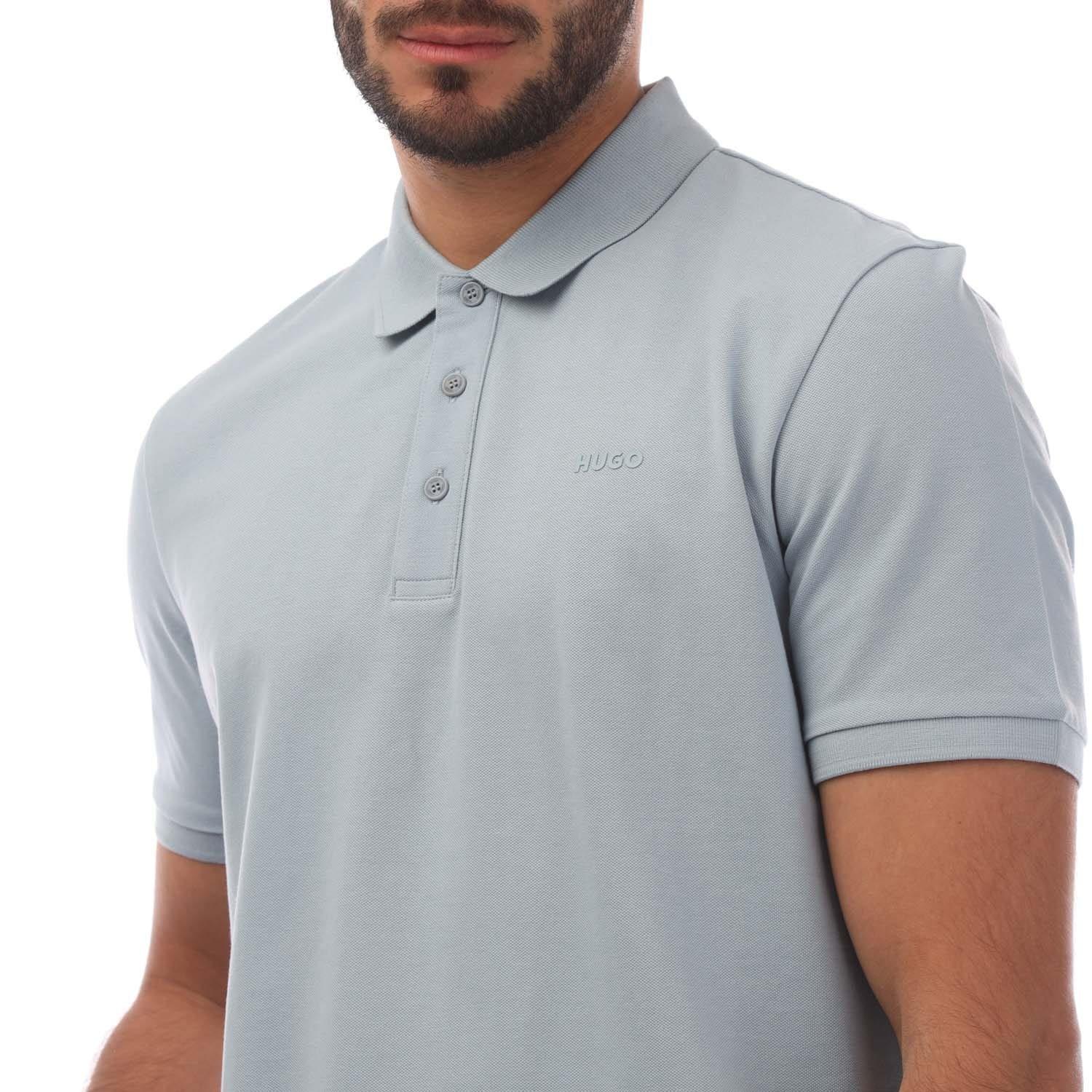Blue - Hugo - Donos222 Logo Print Polo Shirt - 2