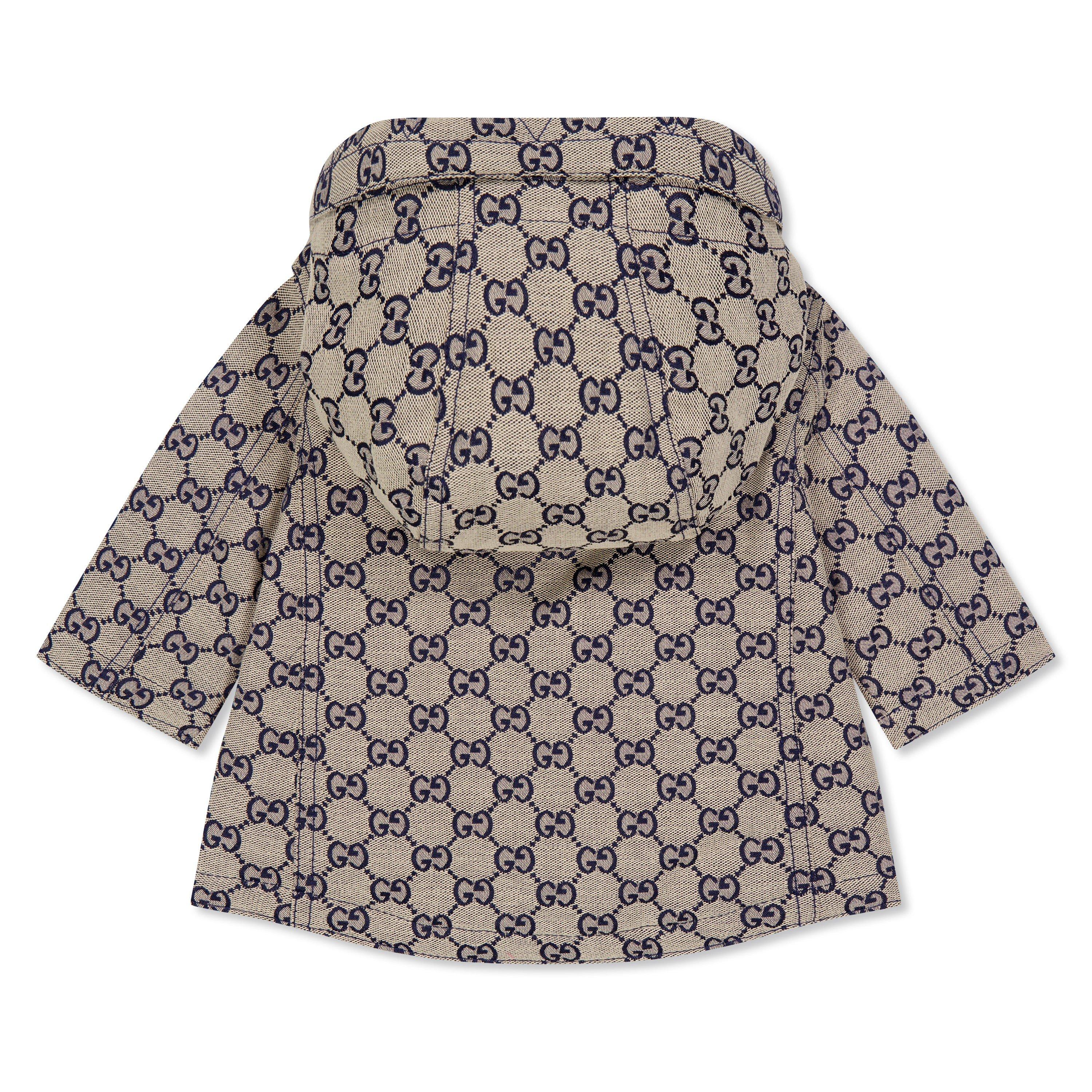 Bge/Blu 9118 - Gucci - Kids' Canvas Long Sleeve Short Puffer Jacket - 2