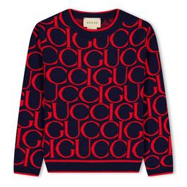 Gucci Jacquard Print Crewneck Jumper