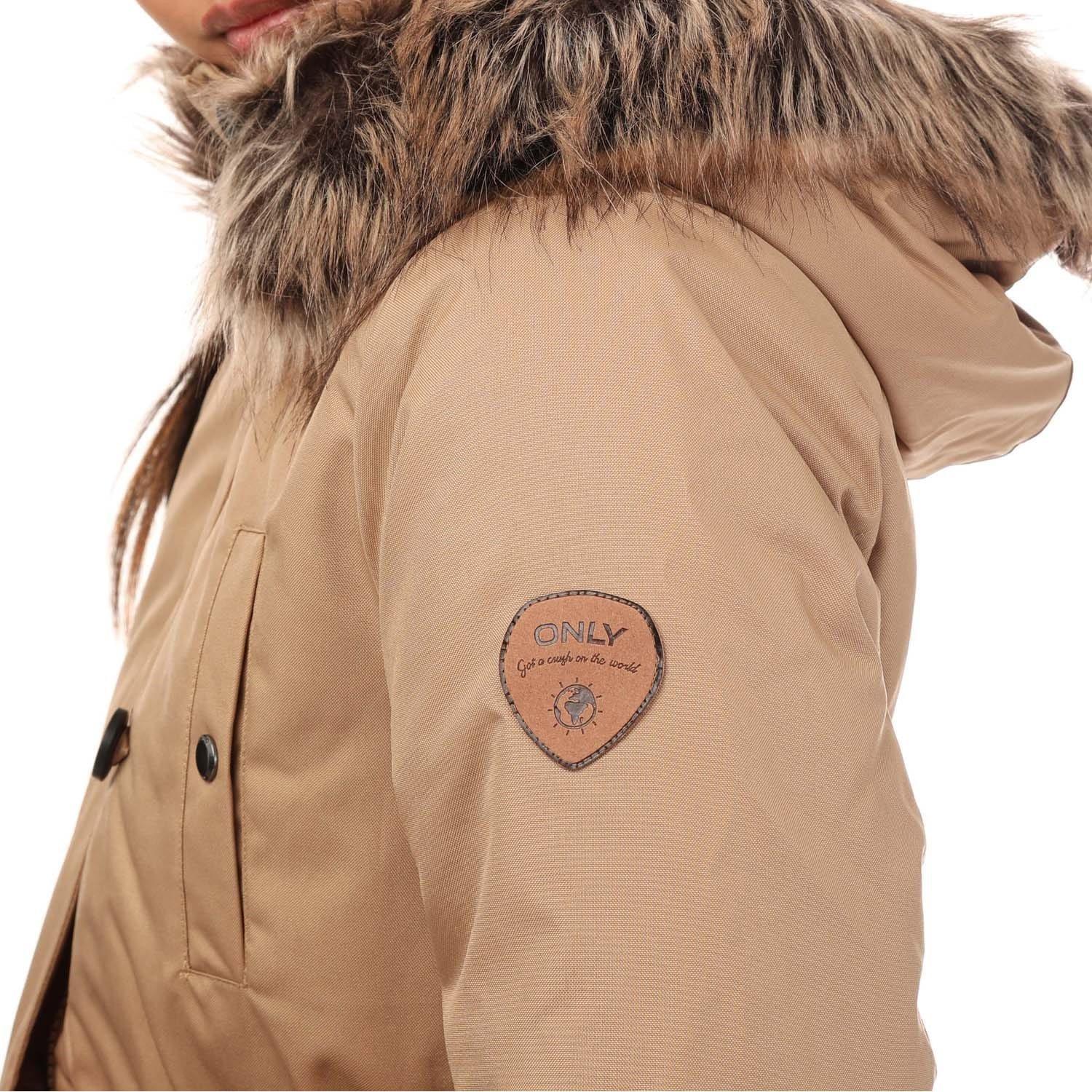 Brown - Only - Iris Winter Parka Jacket - 3