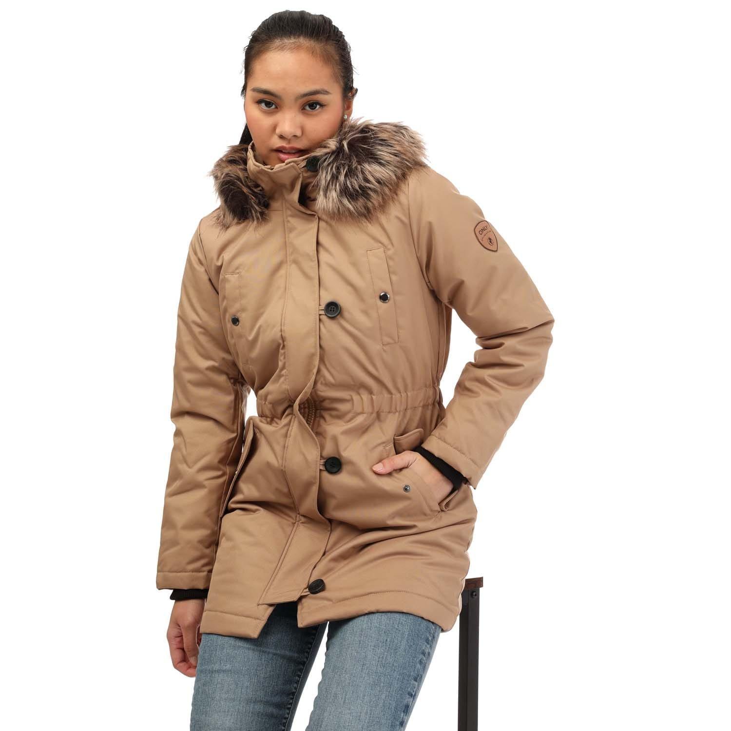 Brown - Only - Iris Winter Parka Jacket - 4