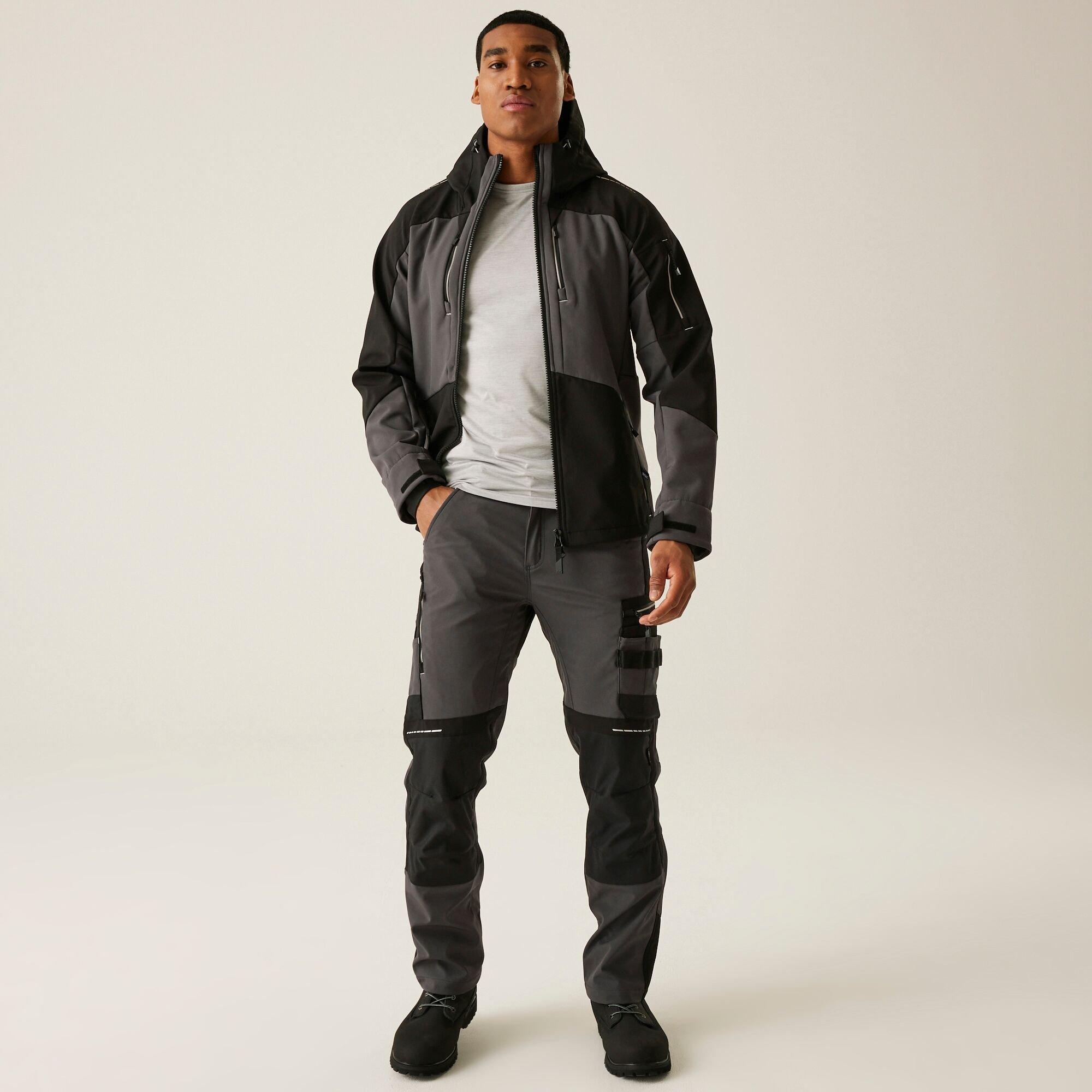 Slate Grey Blac - Regatta - Mens 4Tex Stretch 3 Layer Softshell Jacket - 3