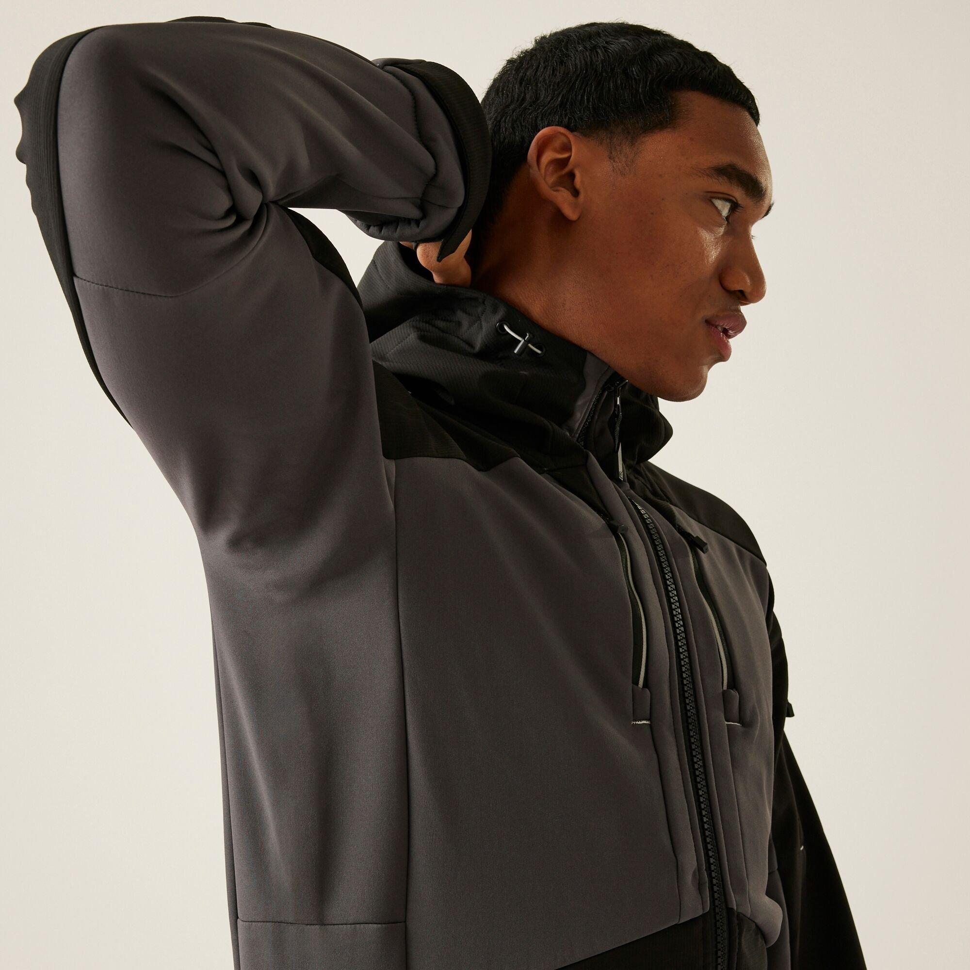 Slate Grey Blac - Regatta - Mens 4Tex Stretch 3 Layer Softshell Jacket - 8