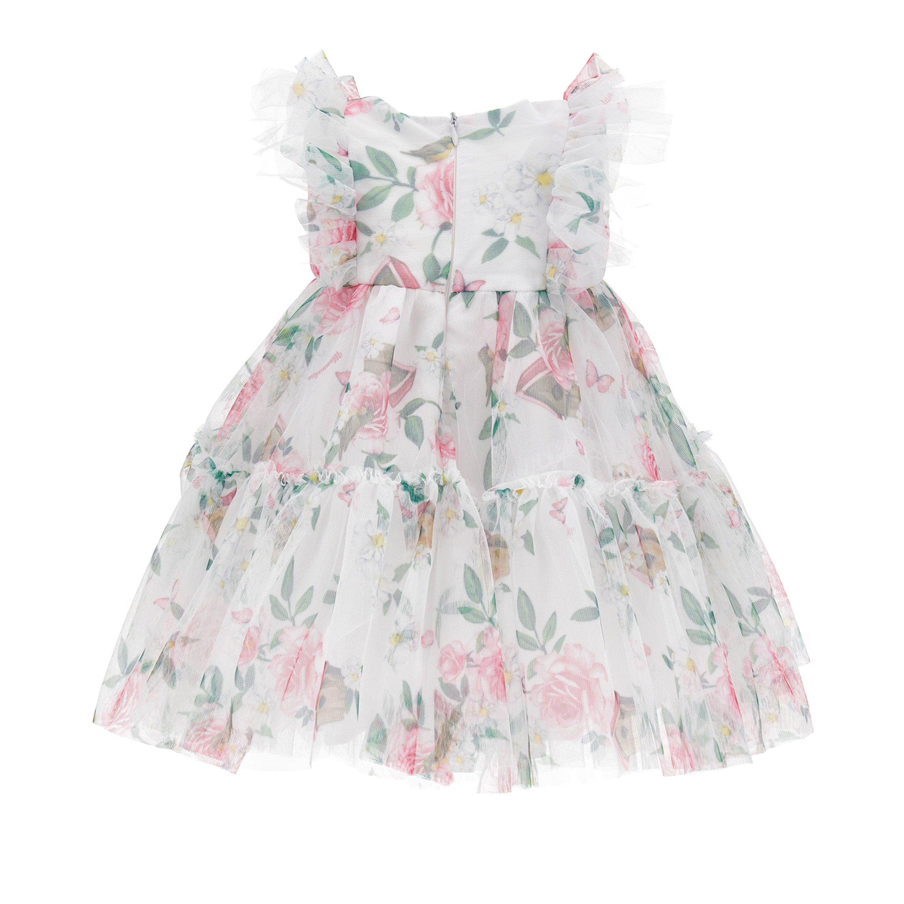 White/Mult 9984 - Monnalisa - Kids' MonLisa Jersey Dress - 4