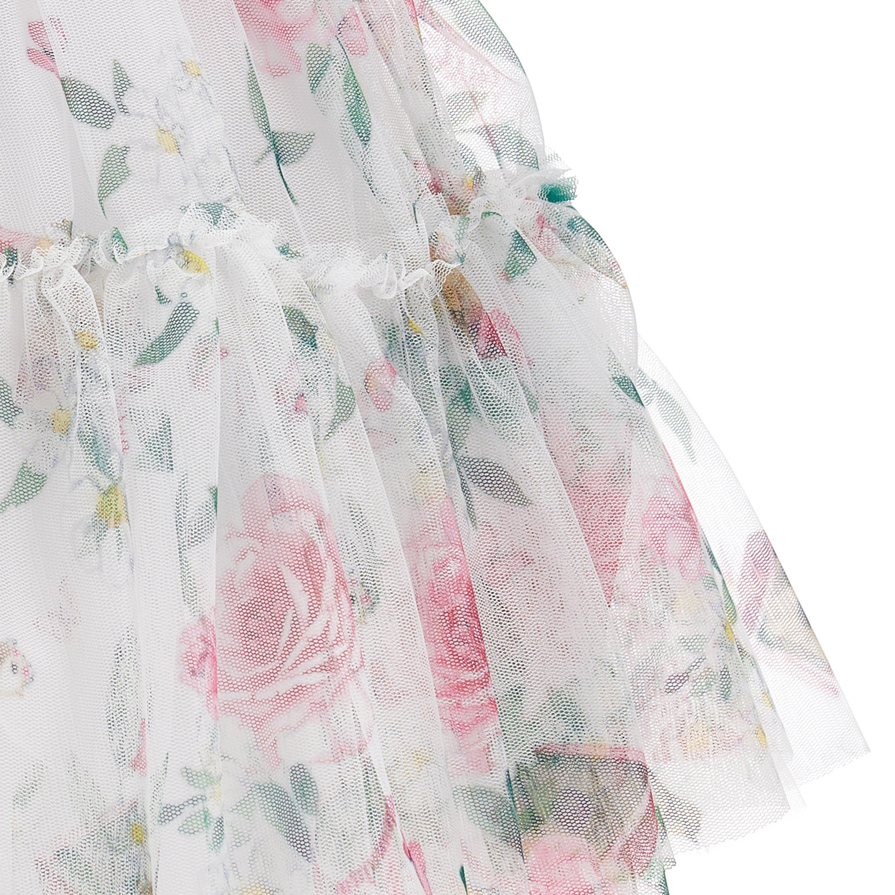 White/Mult 9984 - Monnalisa - Kids' MonLisa Jersey Dress - 5