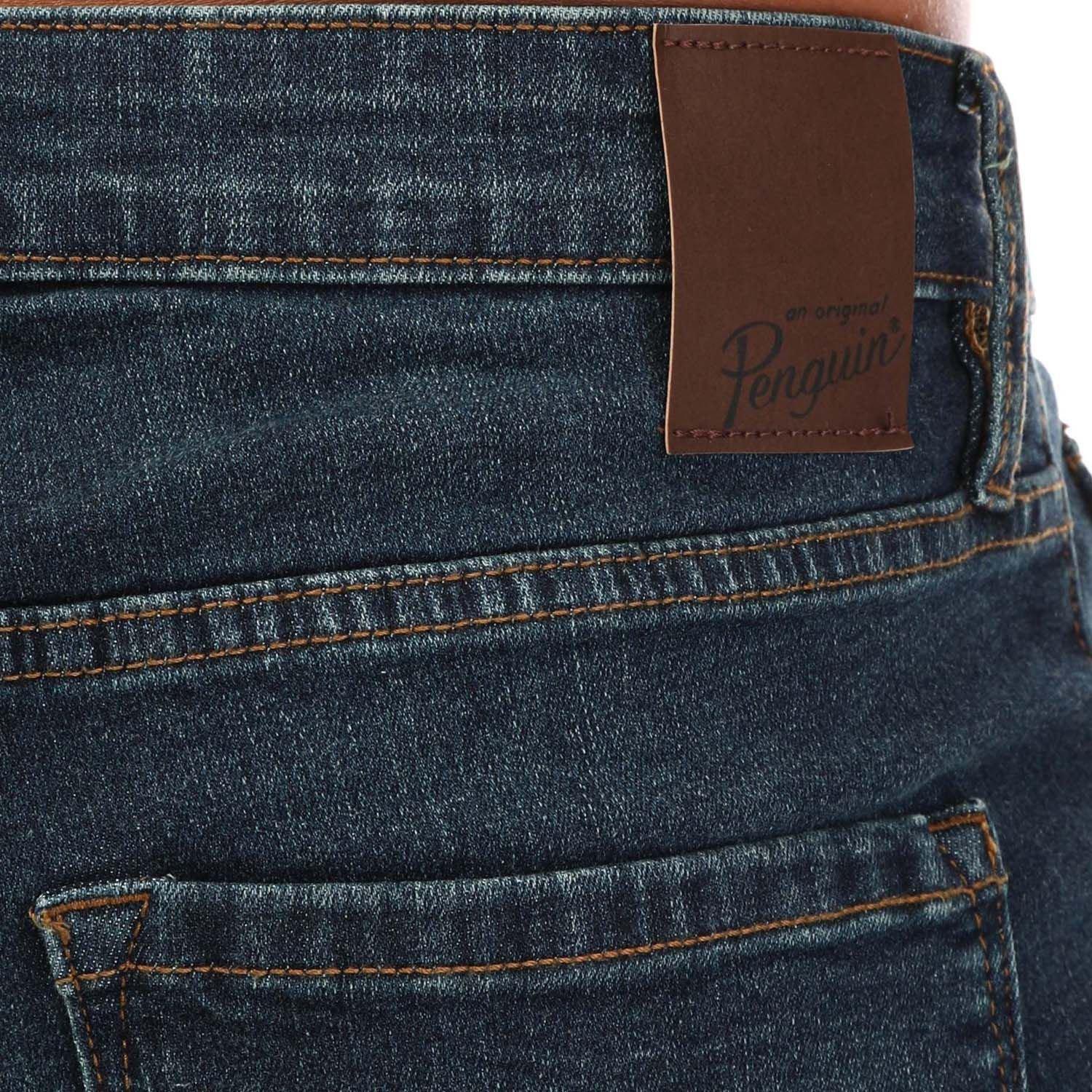 Navy - Original Penguin - Slim Fit Stretch Jeans - 3