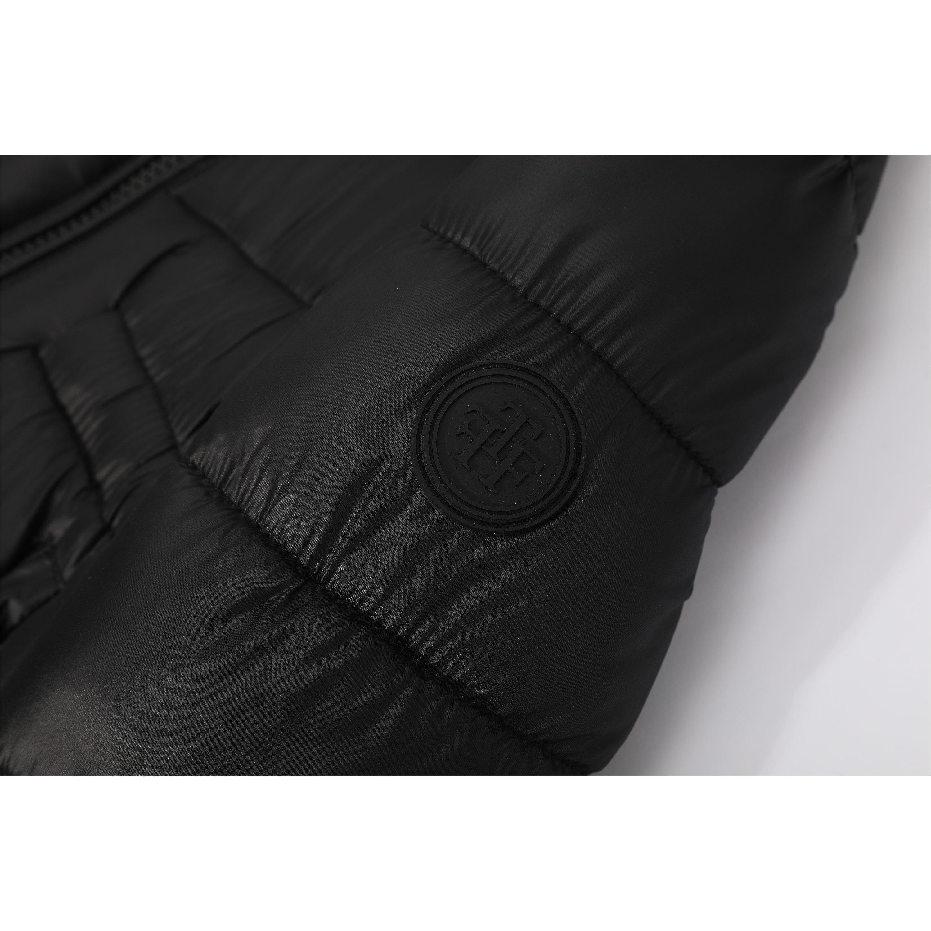 Noir - Firetrap - Faux Fur Hood Long Sleeve Short Puffer Jacket - 7