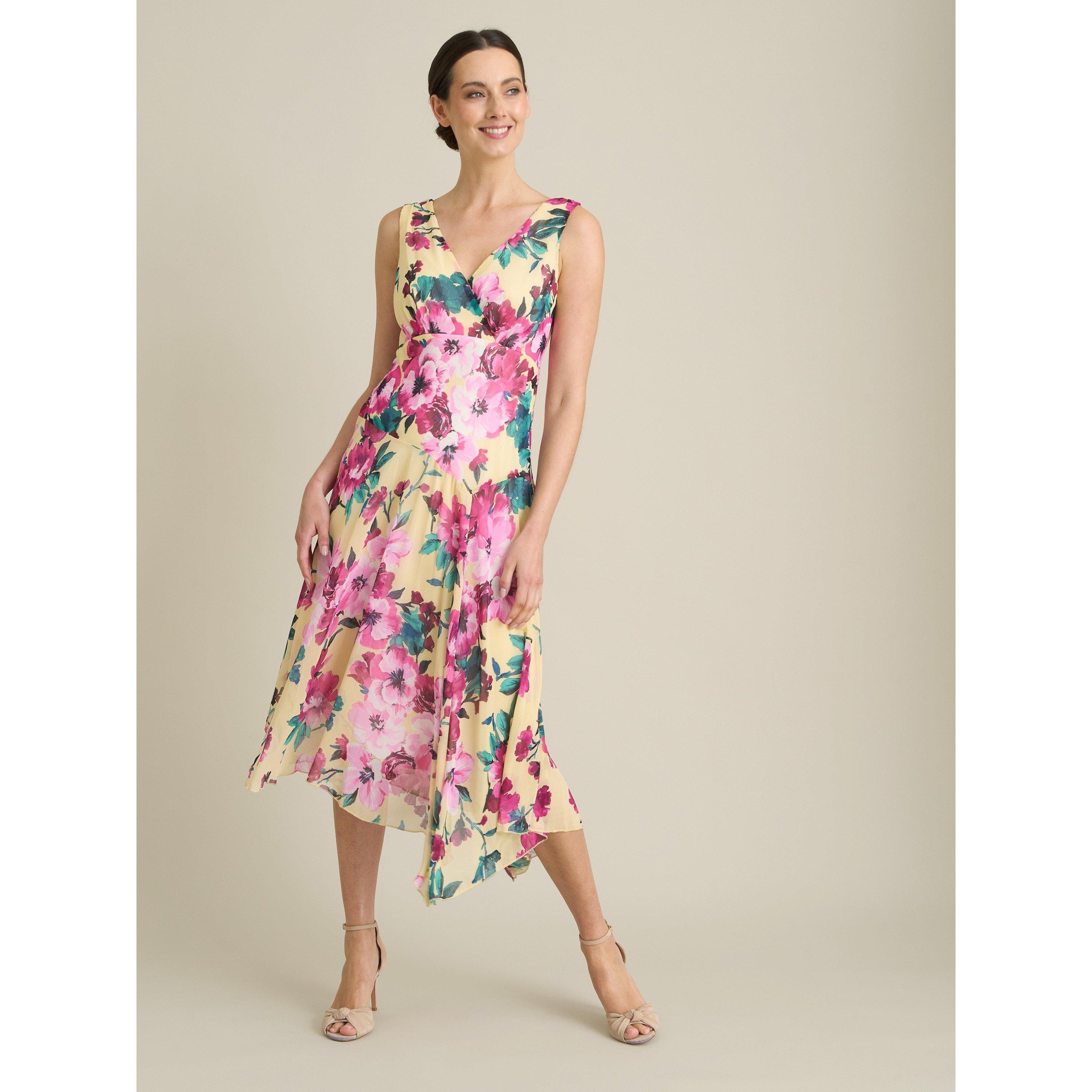 Yellow - Gina Bacconi - India Chiffon Print Dress - 1