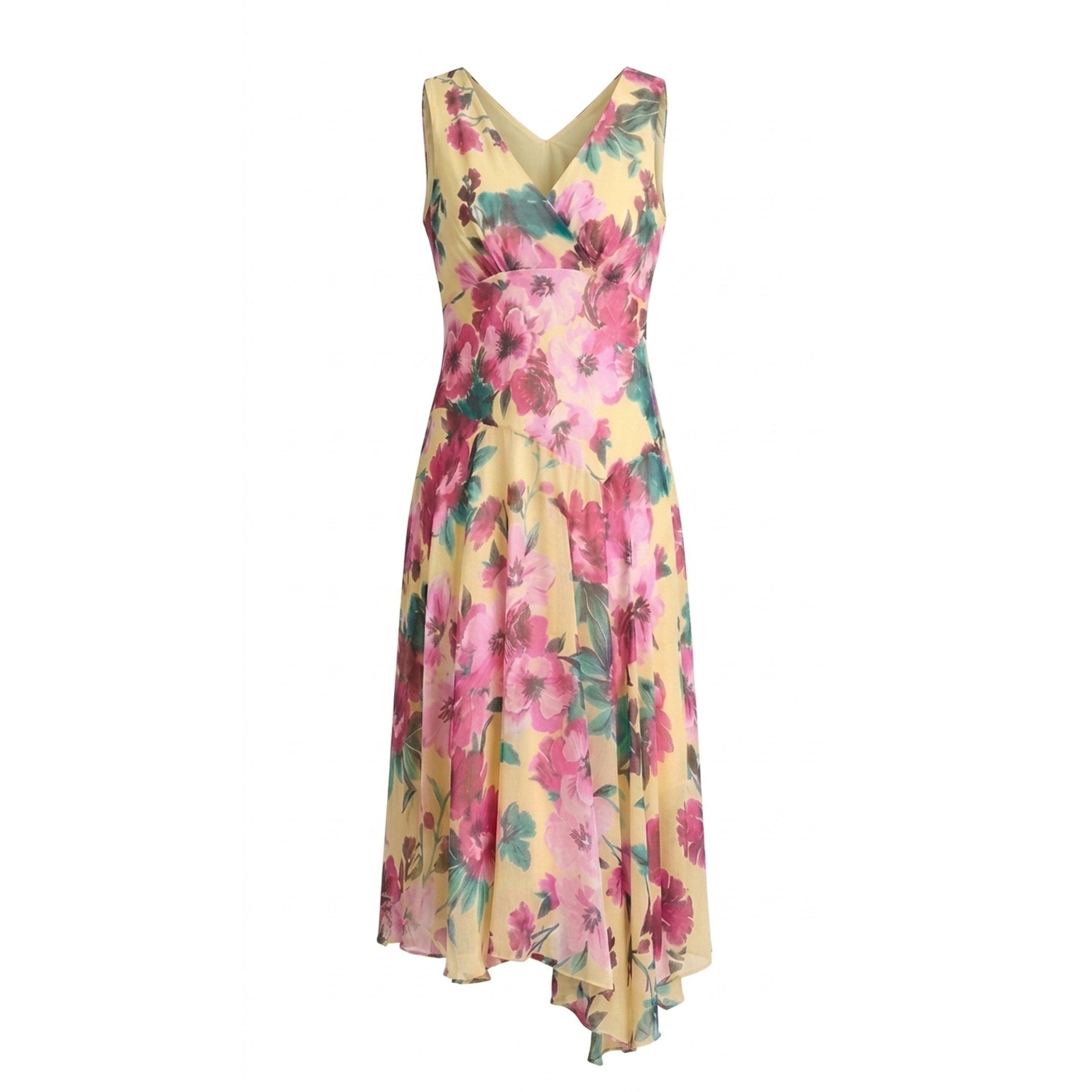 Yellow - Gina Bacconi - India Chiffon Print Dress - 4