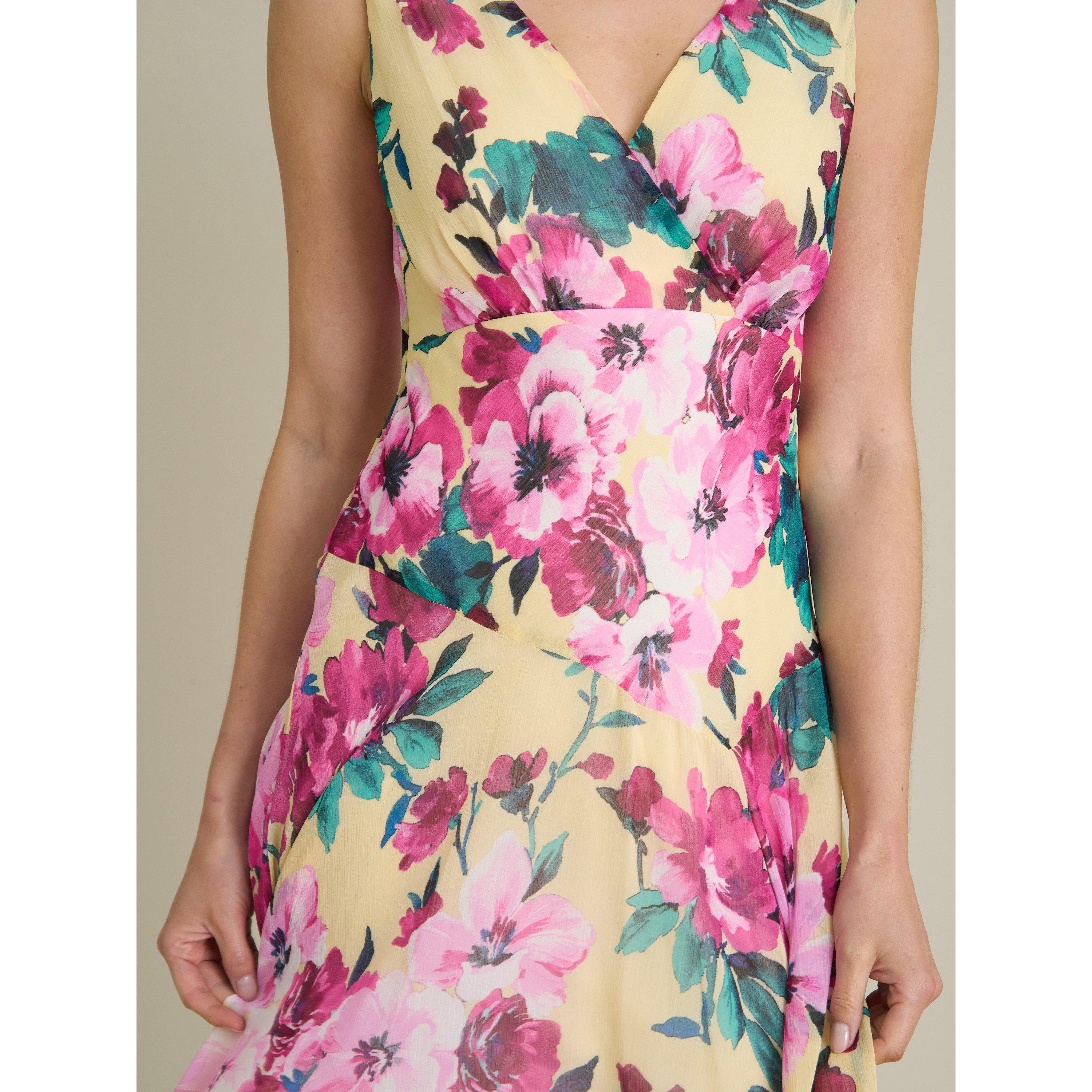 Yellow - Gina Bacconi - India Chiffon Print Dress - 5