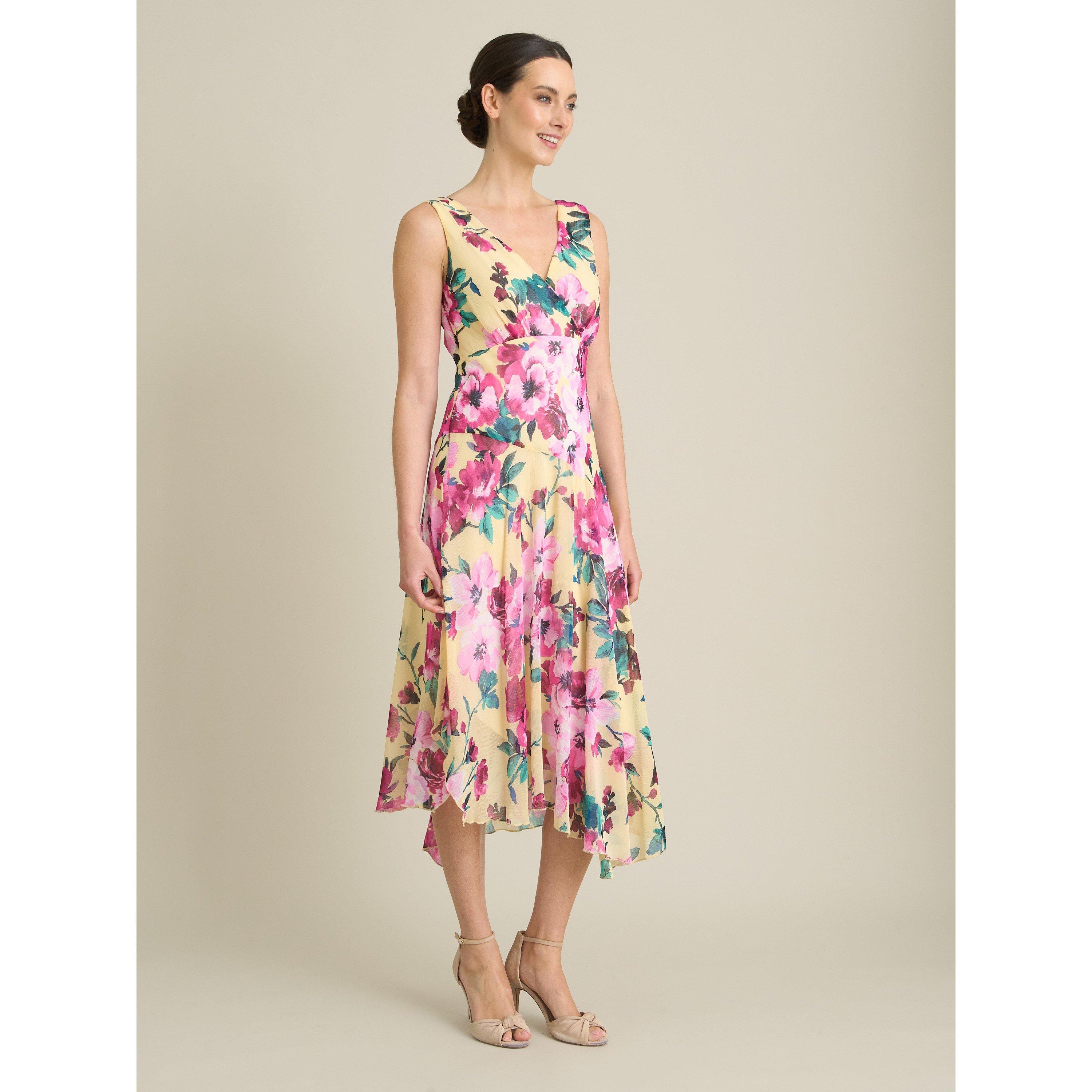 Yellow - Gina Bacconi - India Chiffon Print Dress - 6