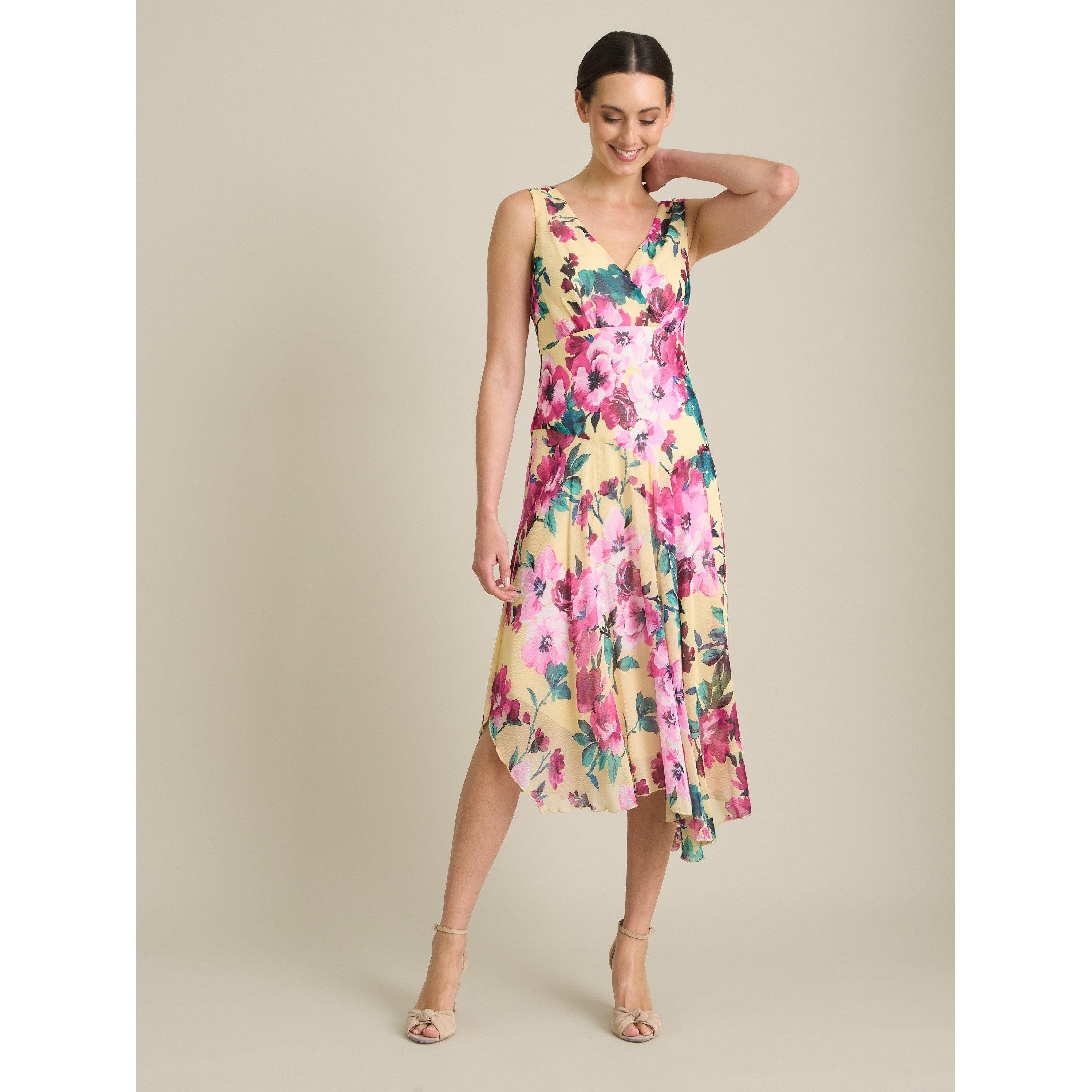 Yellow - Gina Bacconi - India Chiffon Print Dress - 7