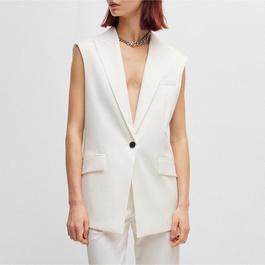 Hugo Ameya-1 Sleeveless Oversize-Fit Blazer