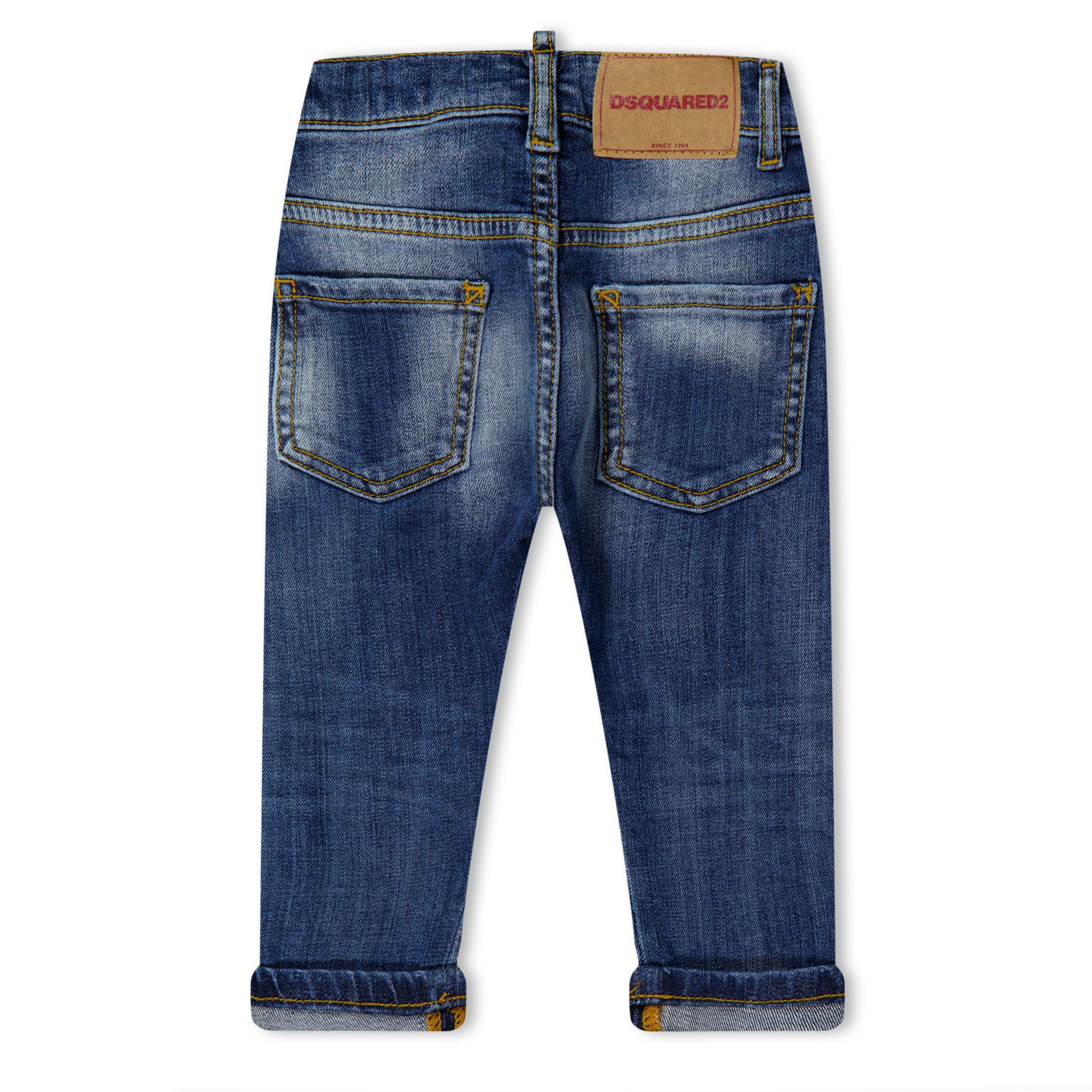 Blue DQ01 - DSquared2 - Faded Turn Up Jeans Infants - 2